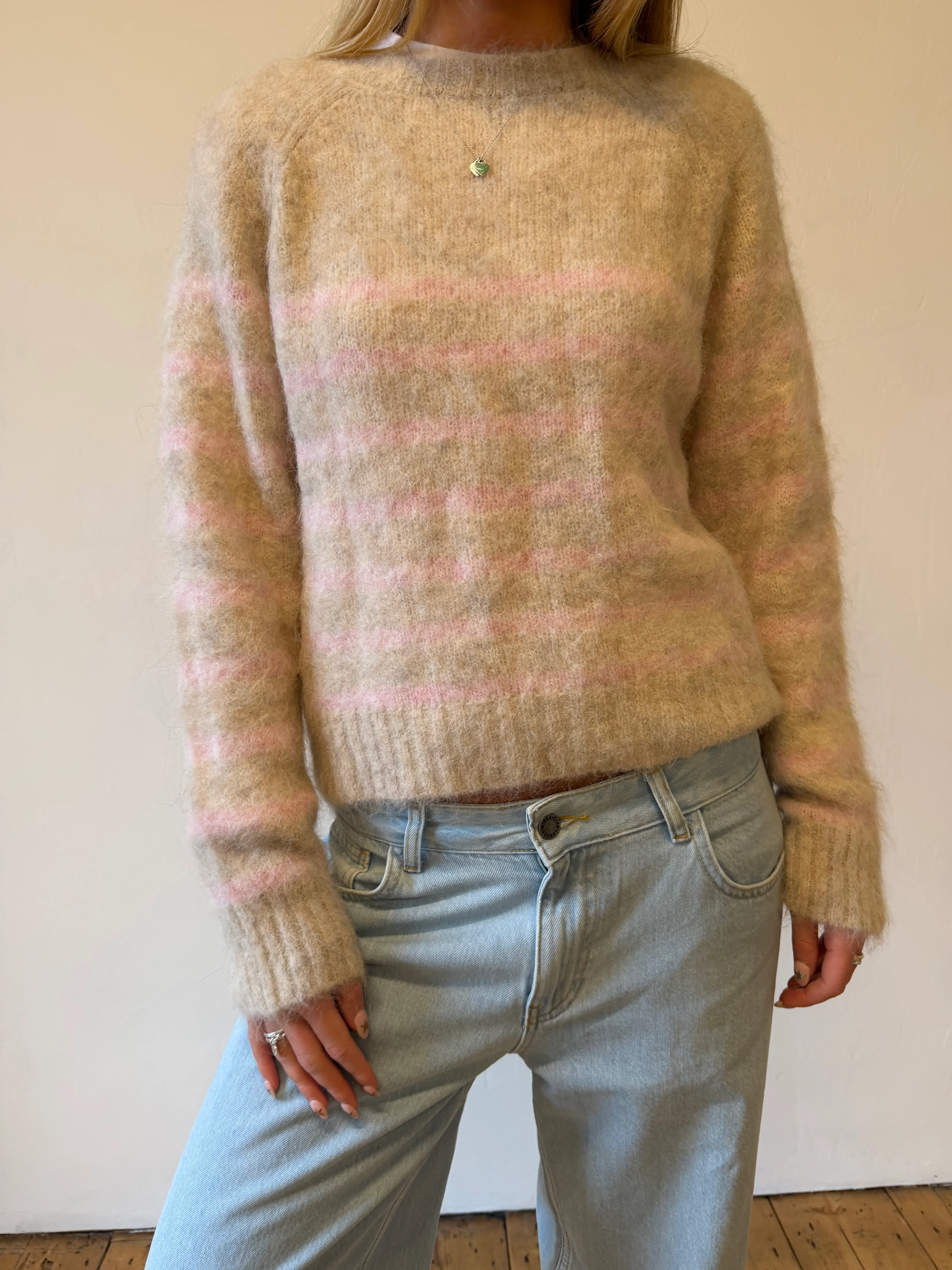 Cara Jumper - Beige & Pink - Image 8
