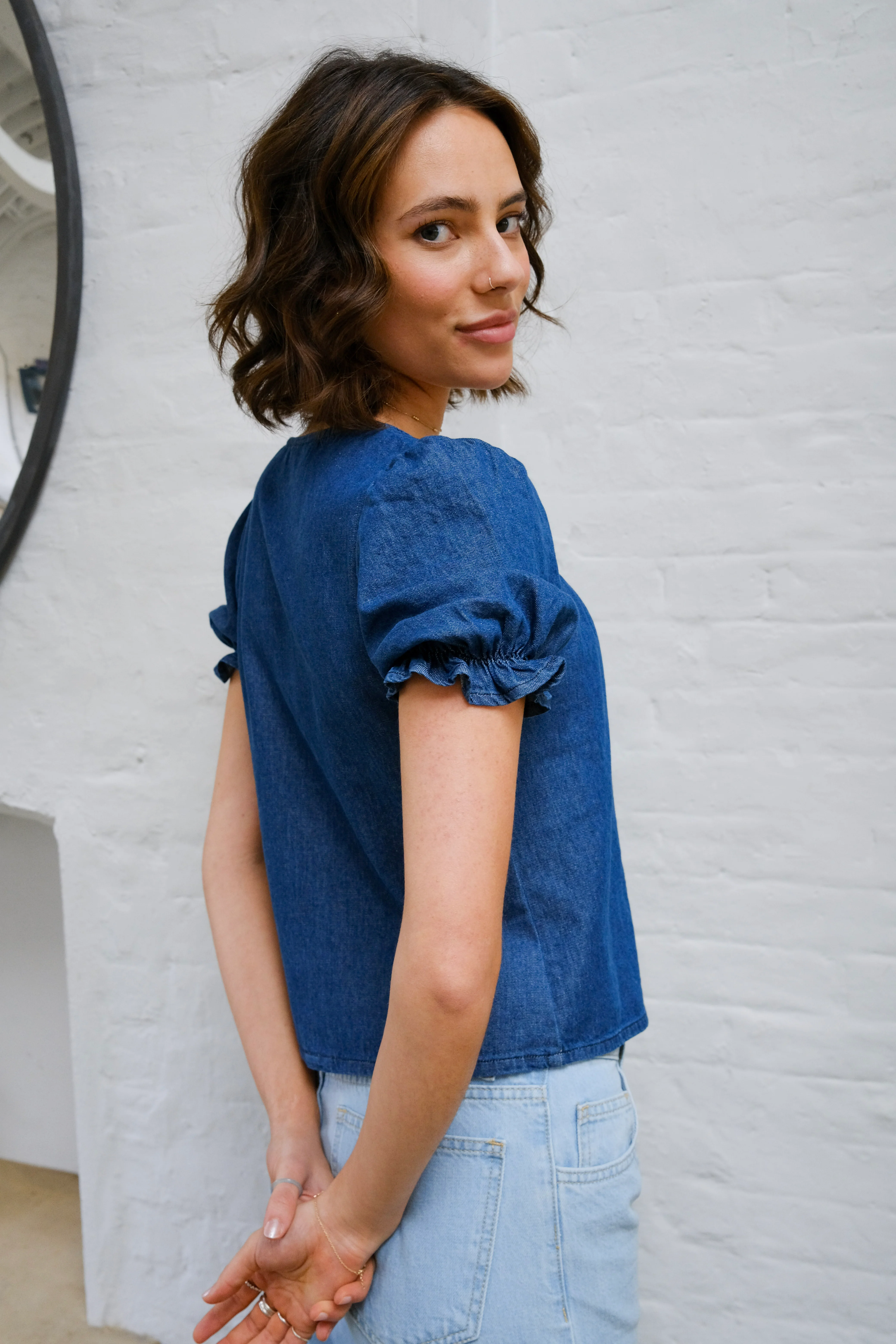 Perdie Blouse - Indigo - Image 8