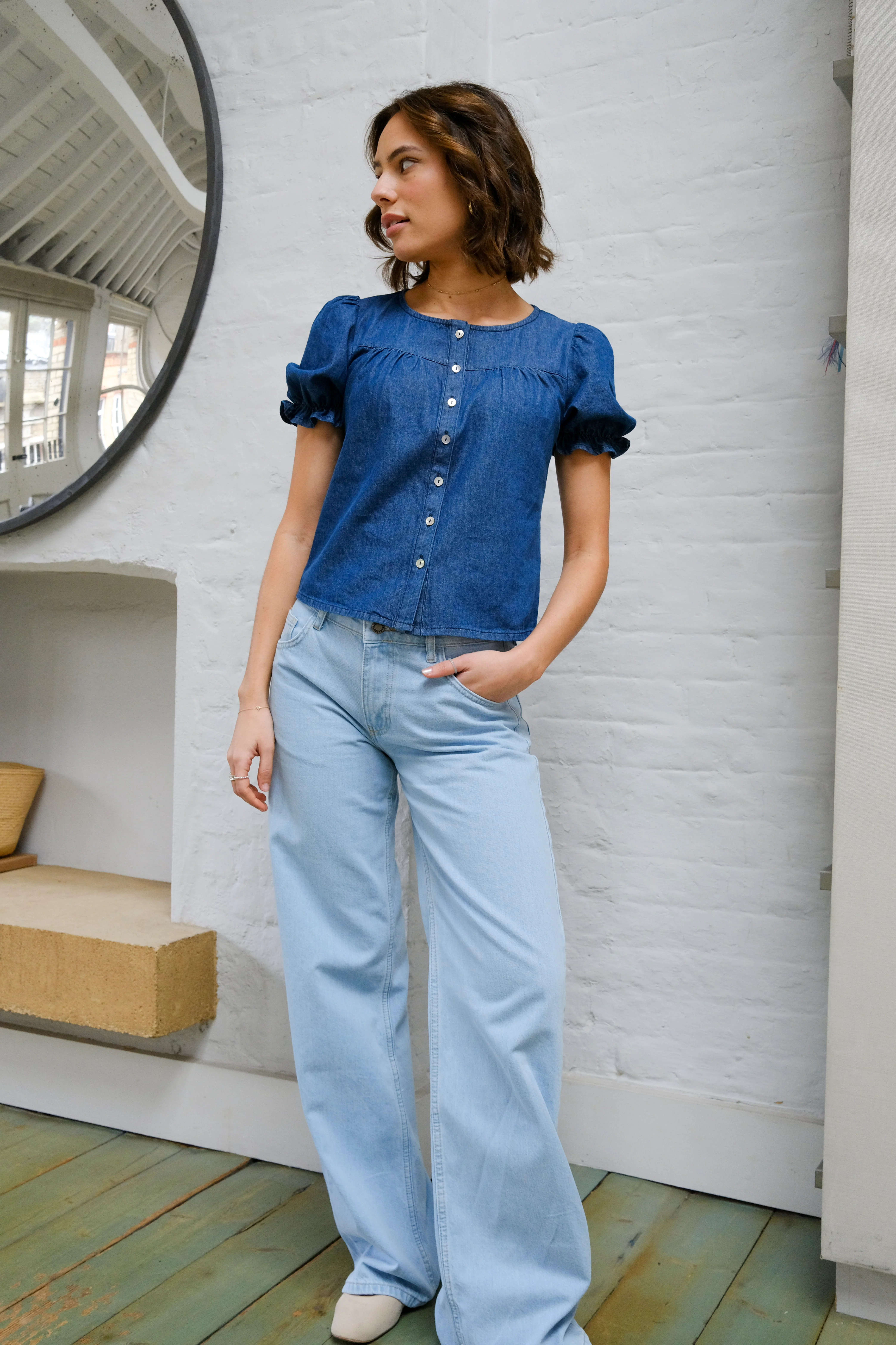 Perdie Blouse - Indigo - Image 9