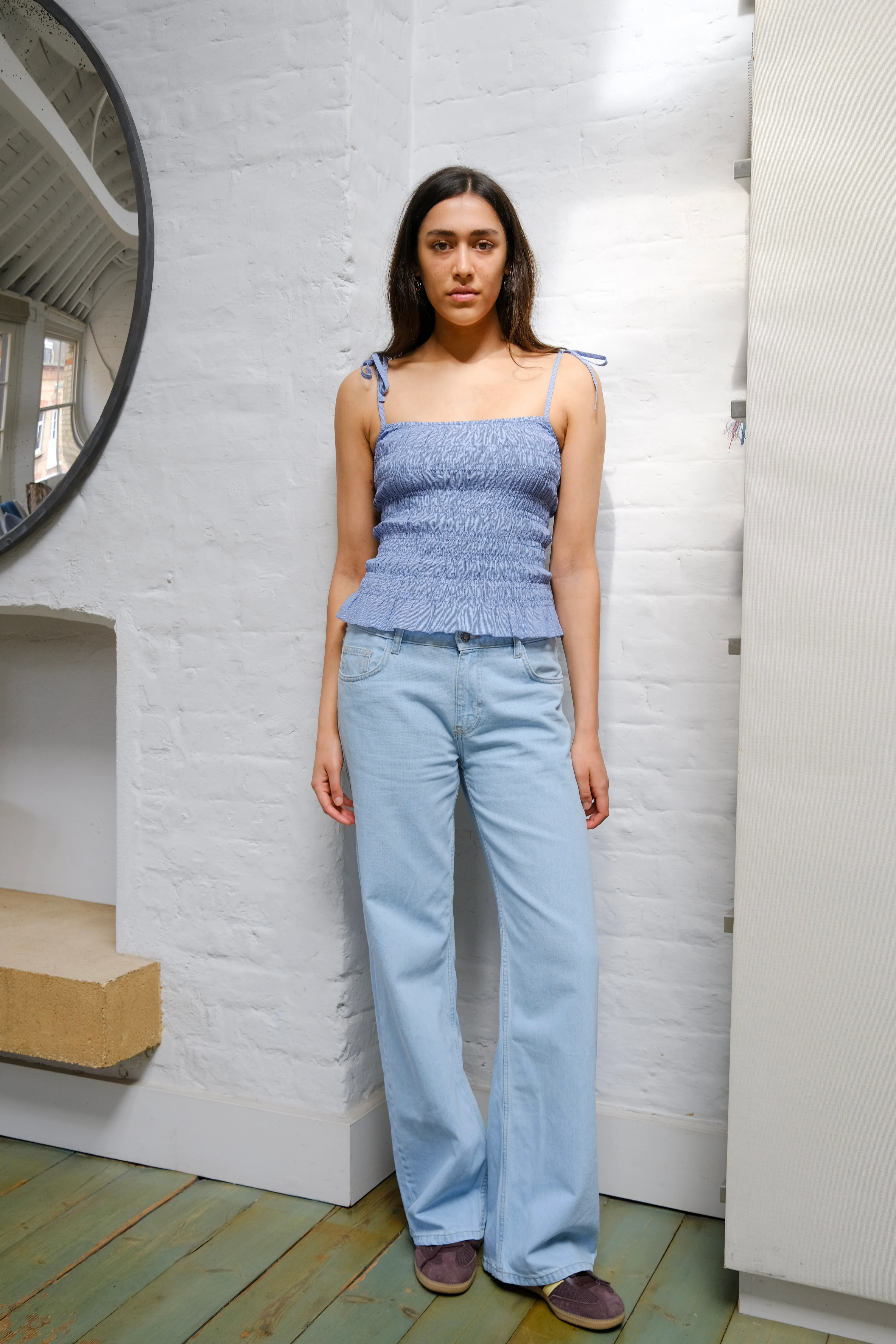 Esme Cami Top - Blue Check - Image 5