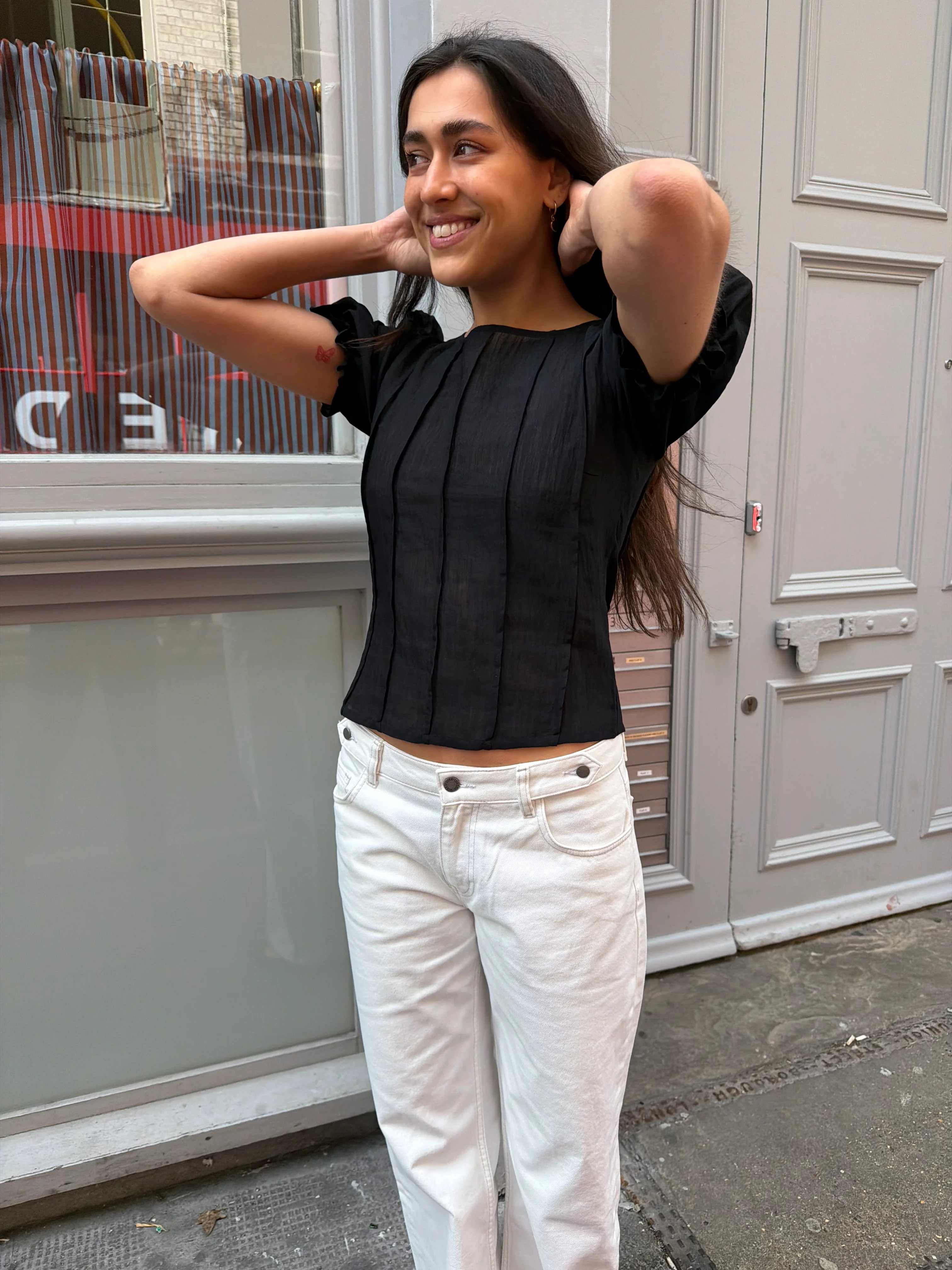 Ida Blouse - Black - Image 5