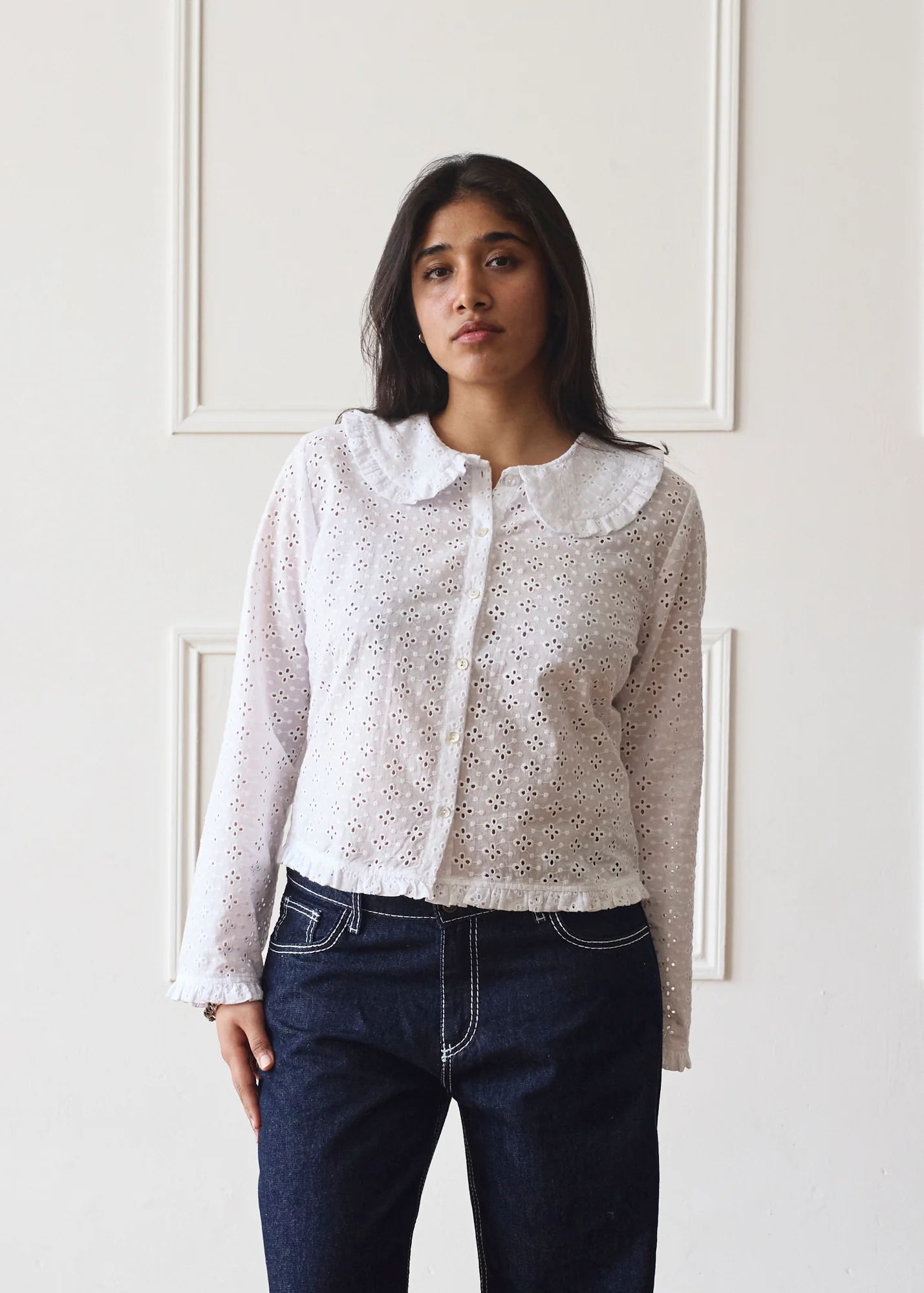 Long Sleeve Bonnie Blouse - White - Image 5