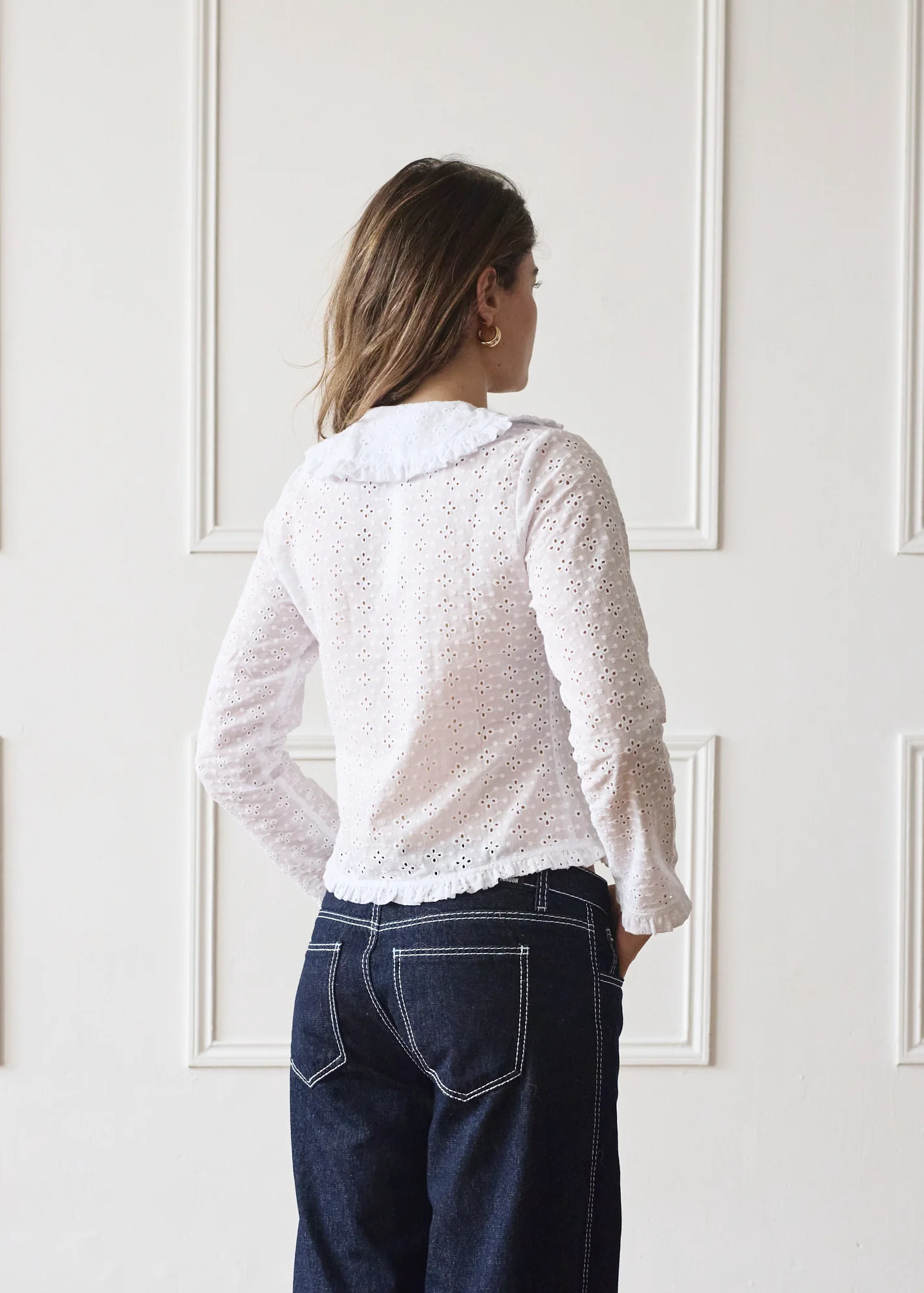 Long Sleeve Bonnie Blouse - White - Image 6