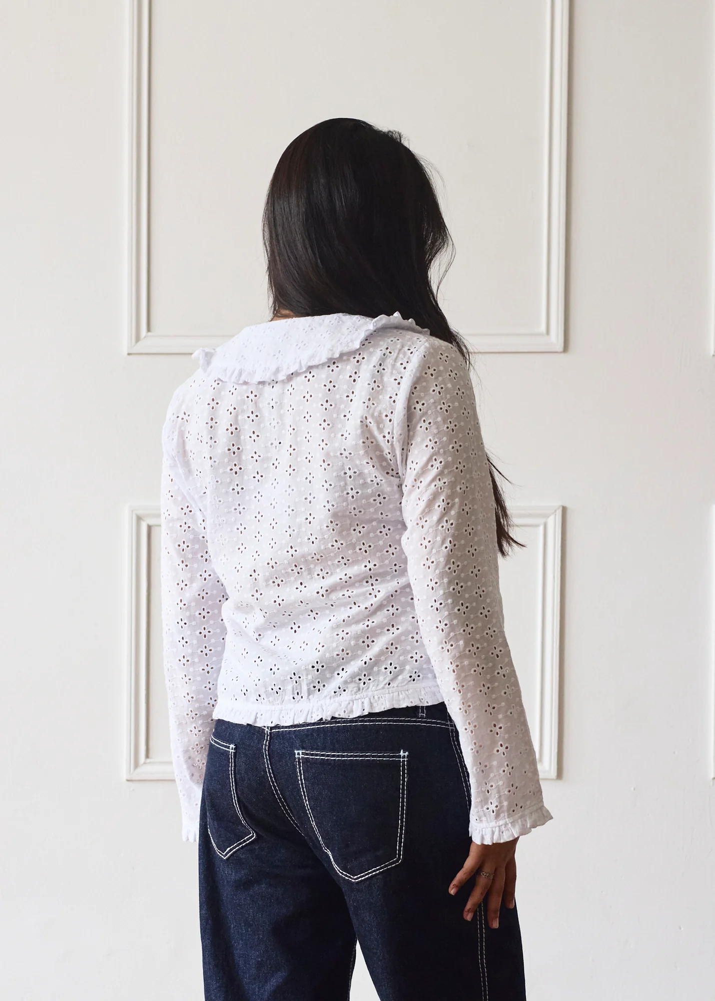 Long Sleeve Bonnie Blouse - White - Image 8