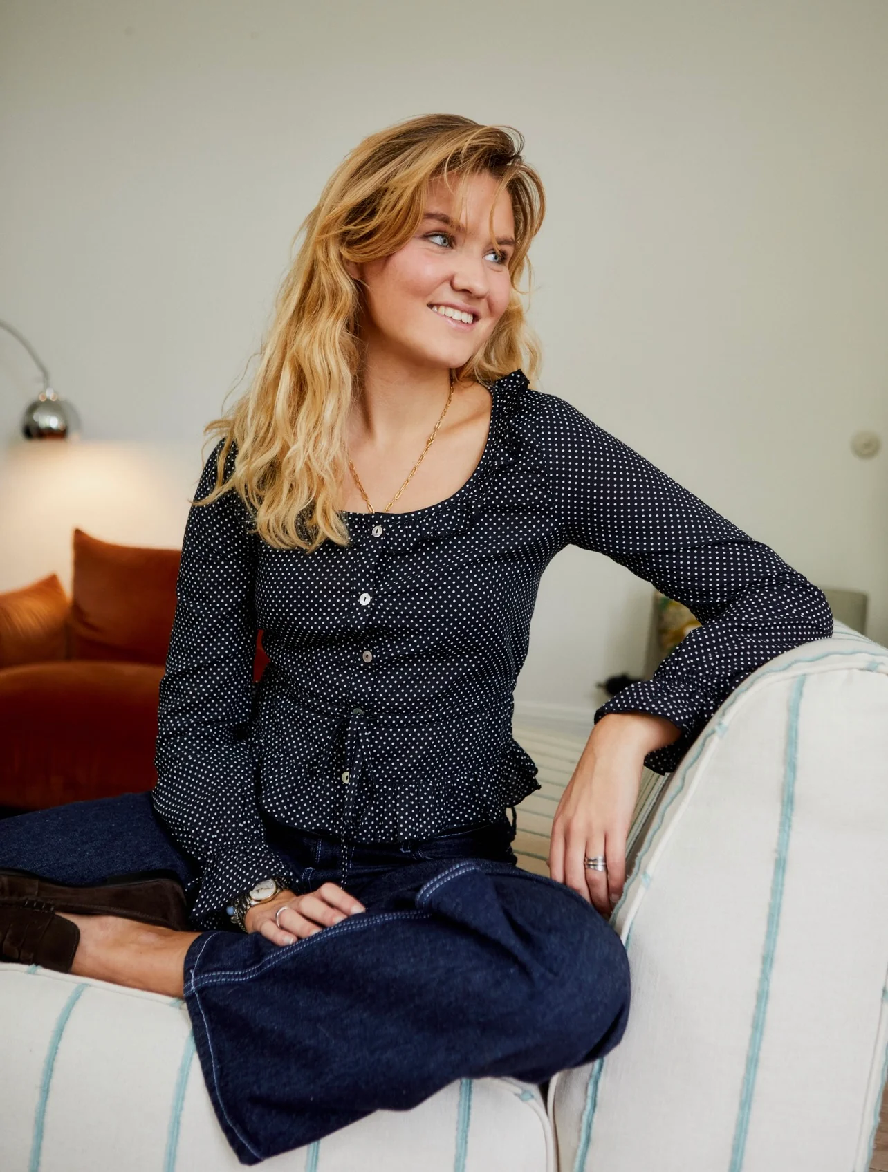 Ines Blouse - Black Polka Dot (Long Sleeve) - Image 13