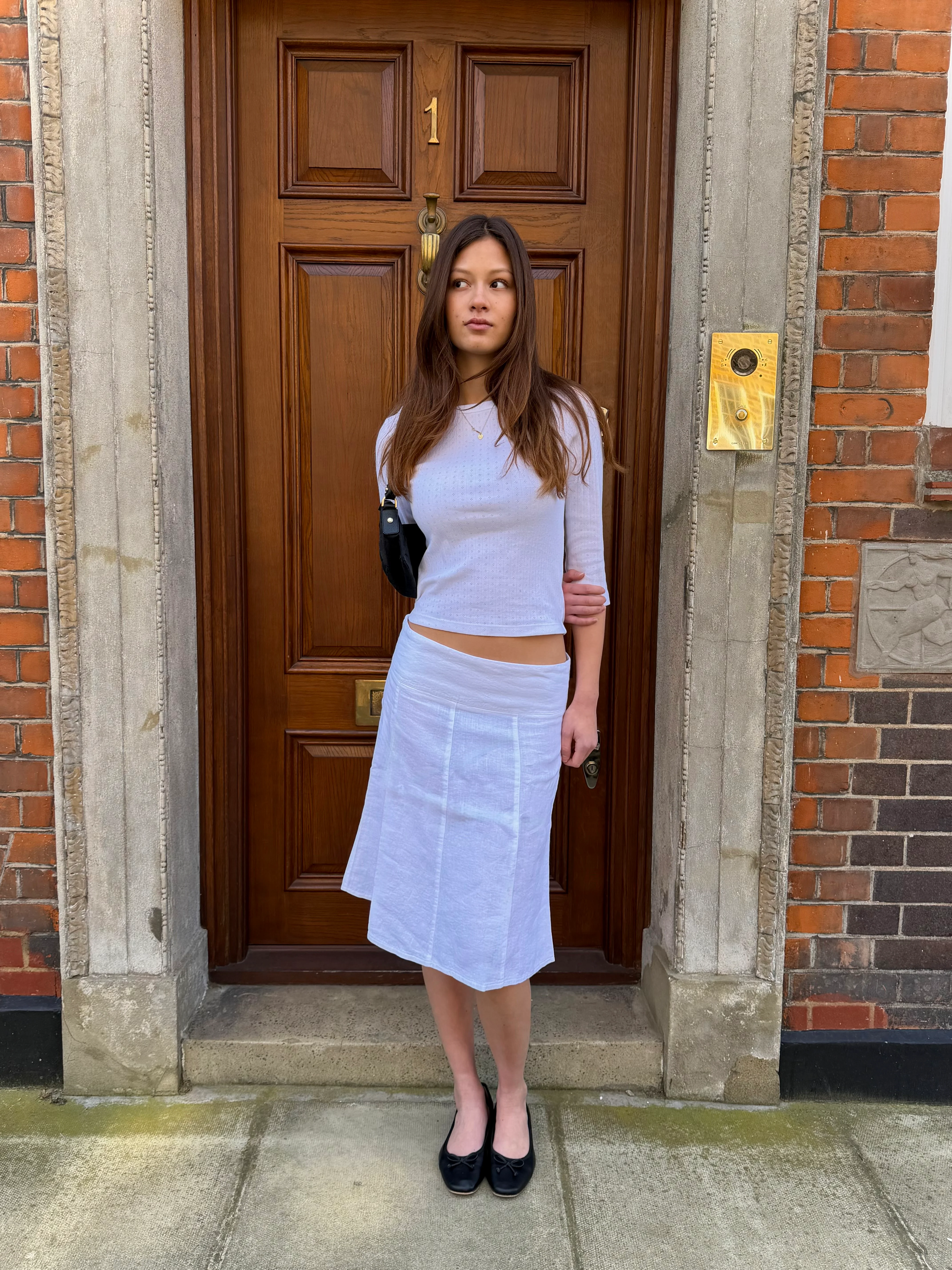 Lyra Midi Skirt - White - Image 4