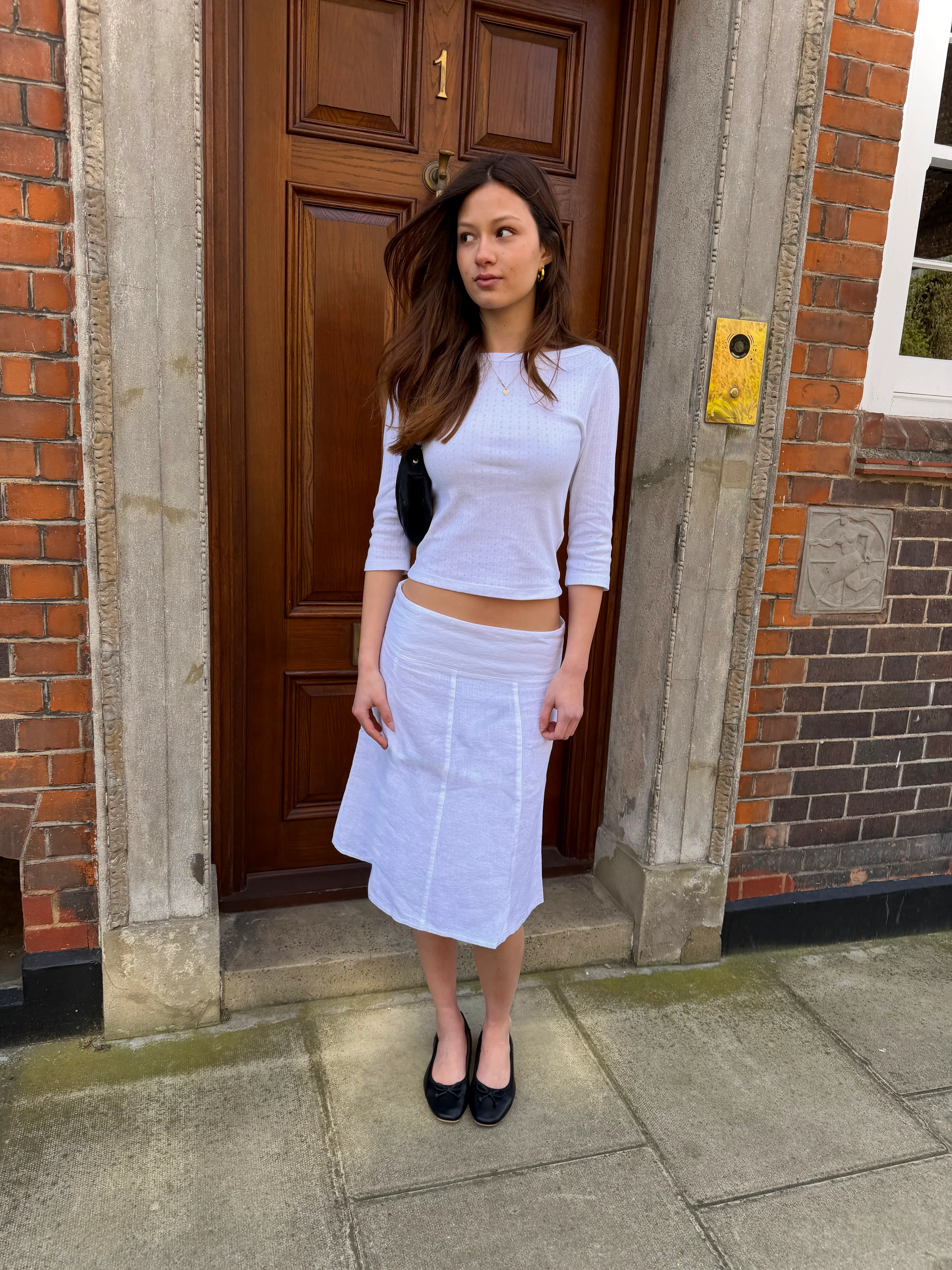 Lyra Midi Skirt - White - Image 6