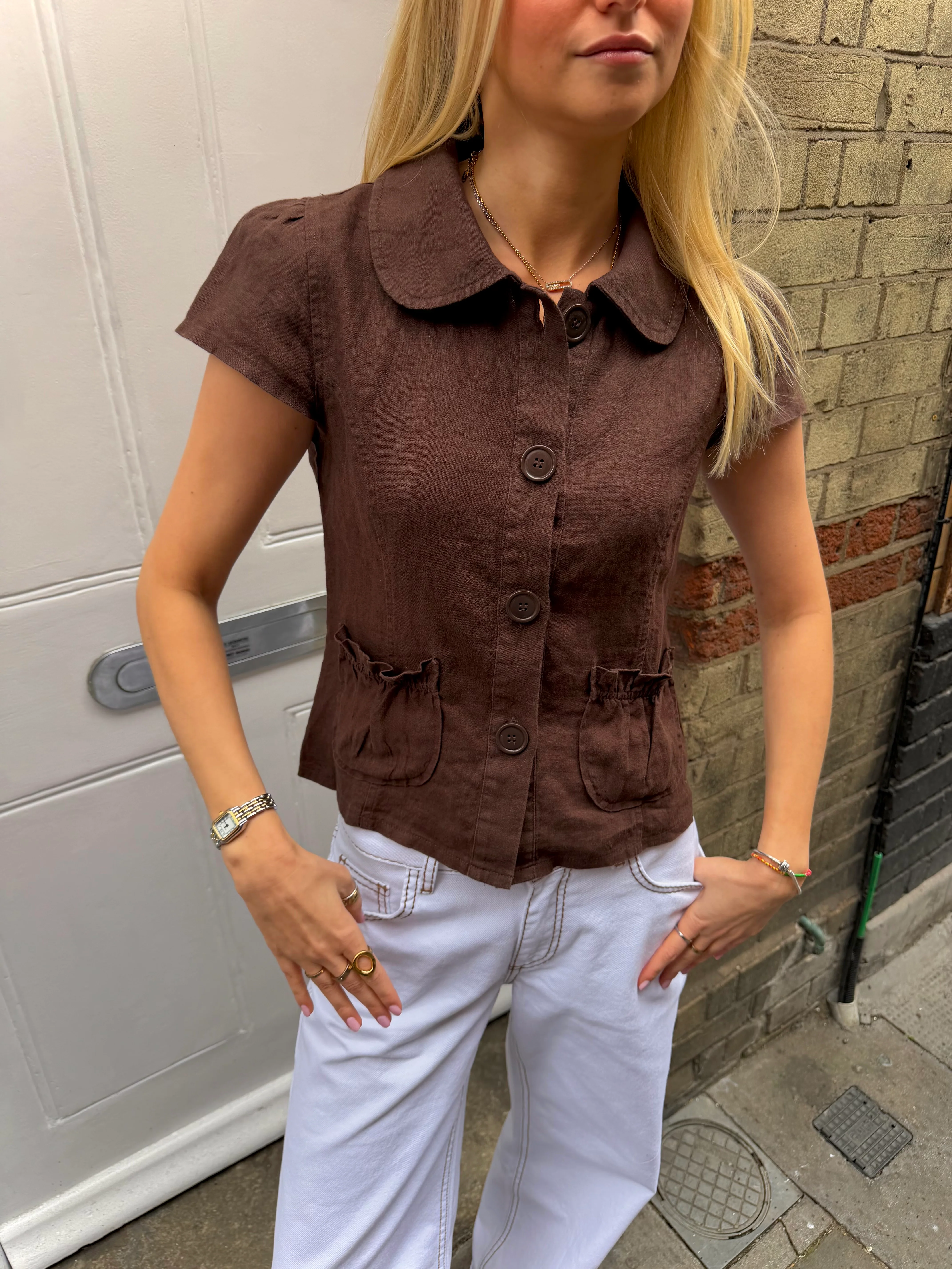 Margot Top - Brown - Image 5