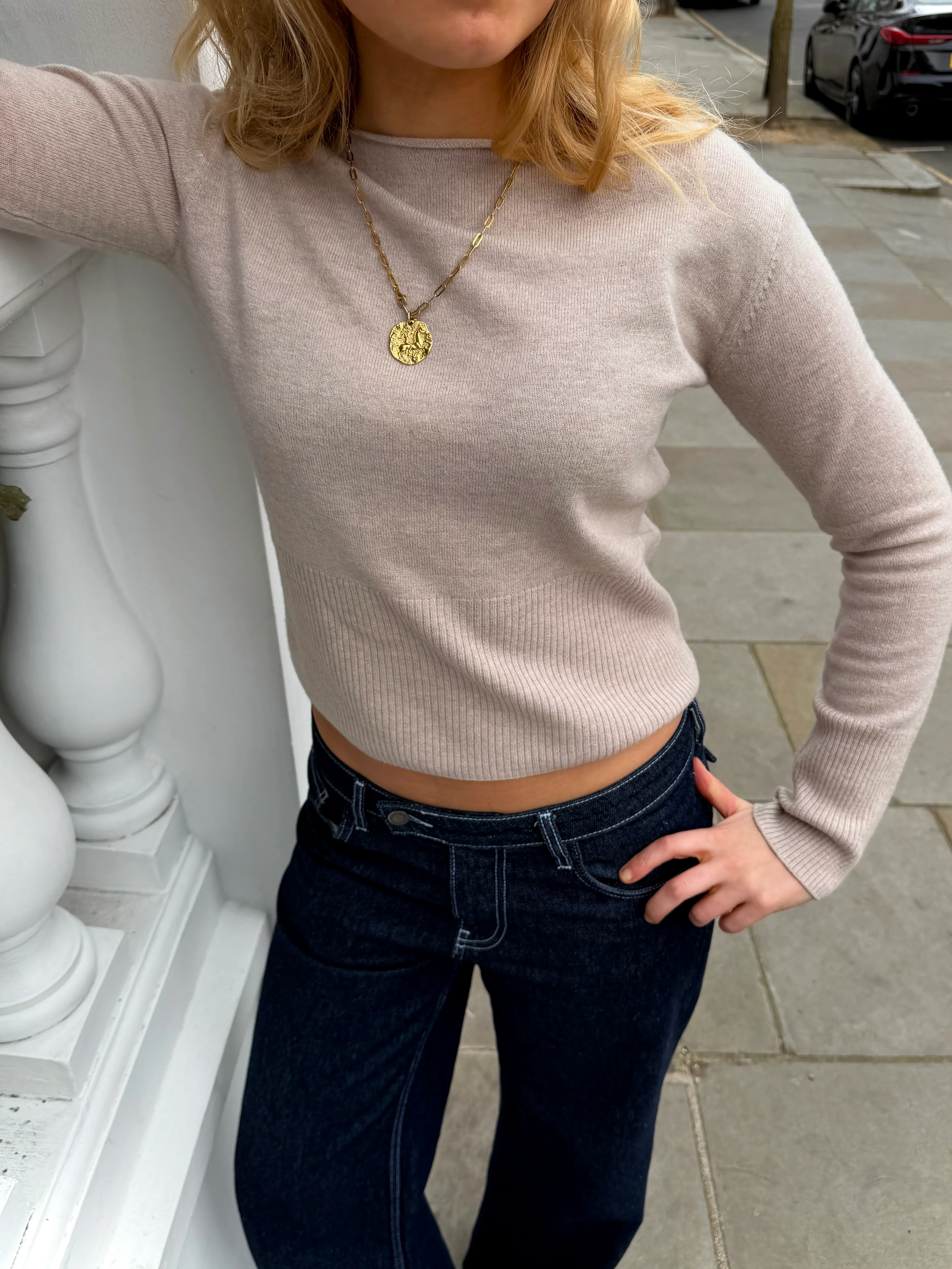 Mia Knit Top - Beige - Image 6