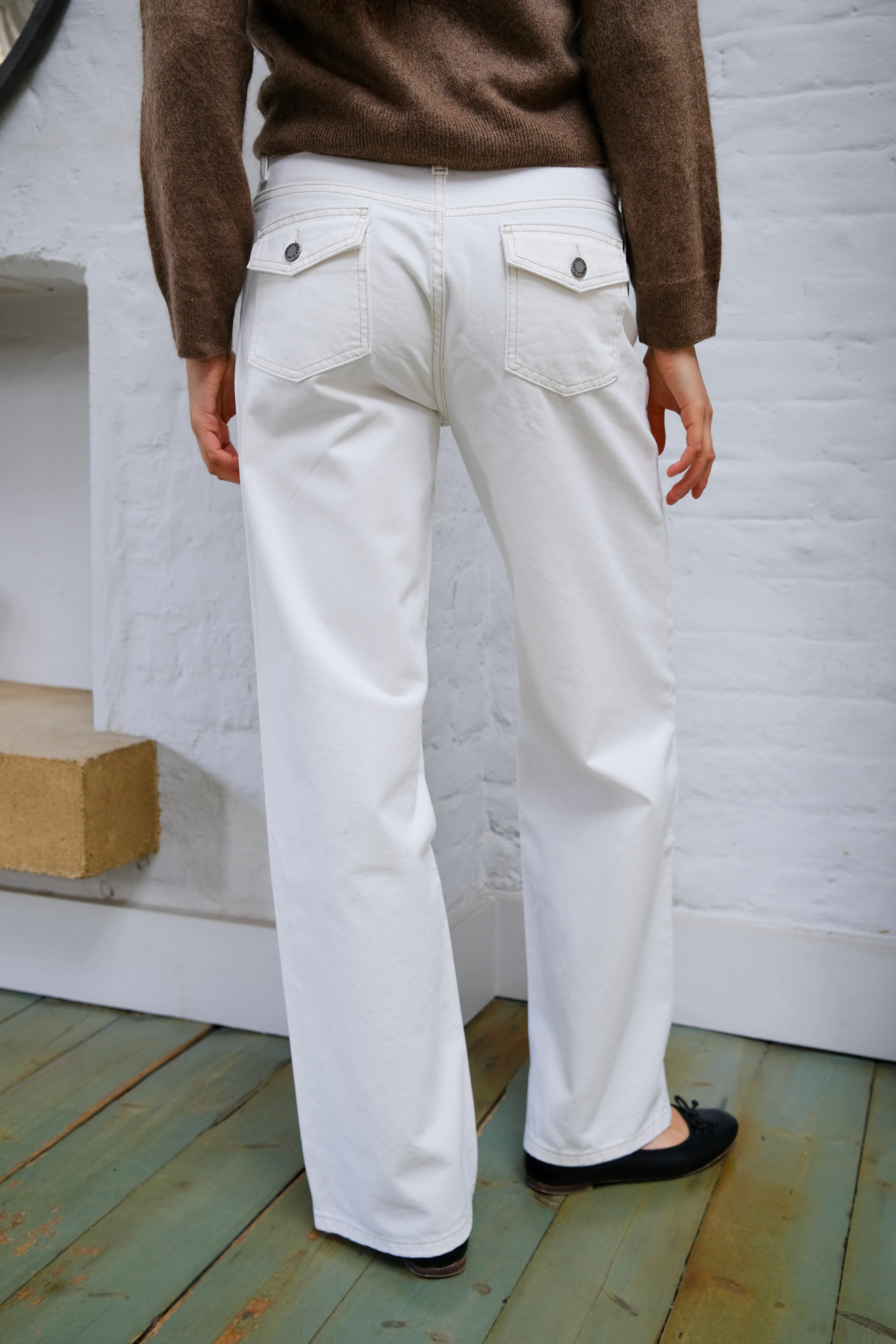 Nina Jeans - White & Brown - Image 4