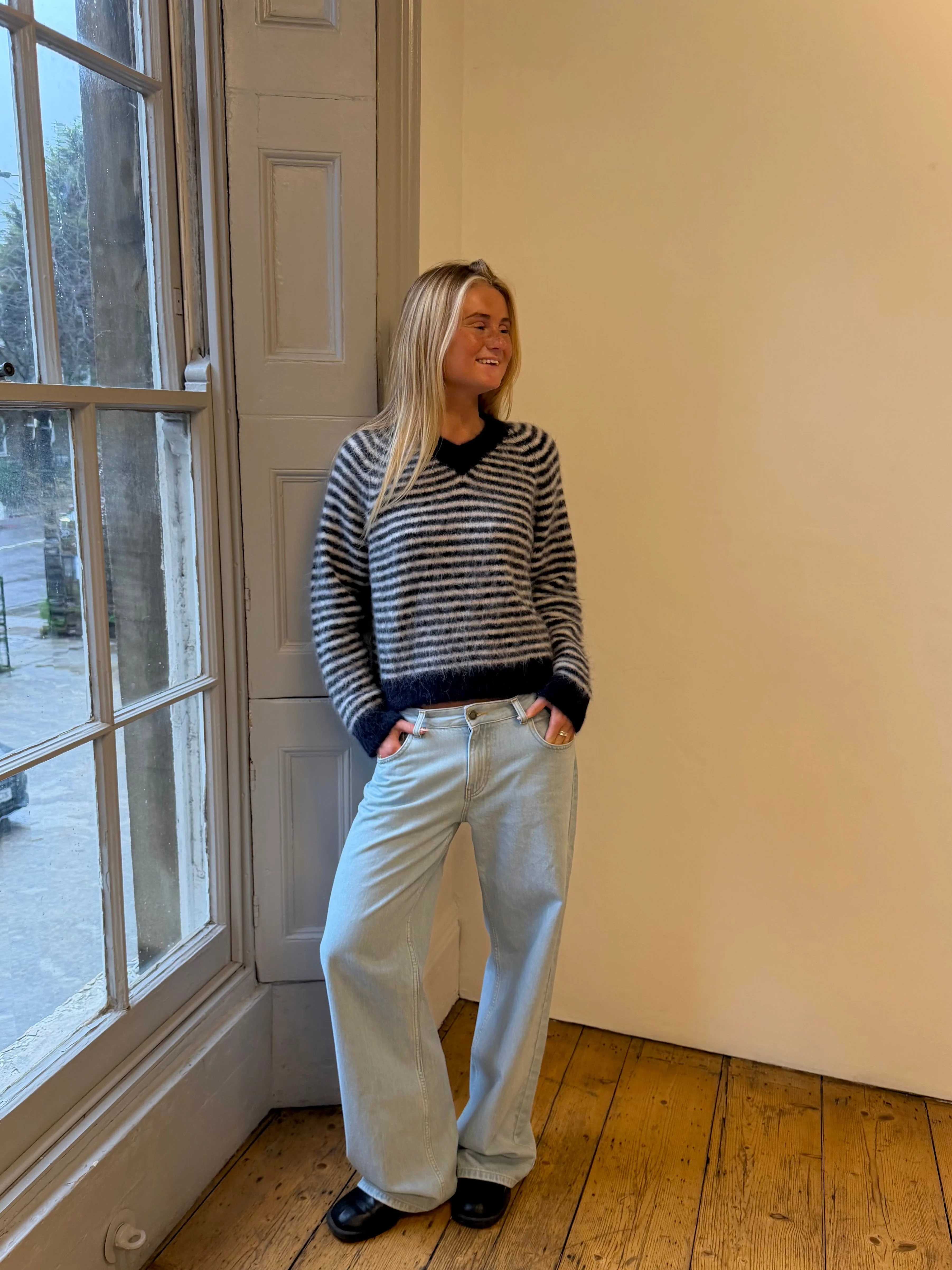 Orla Jumper - Navy Stripe - Image 3