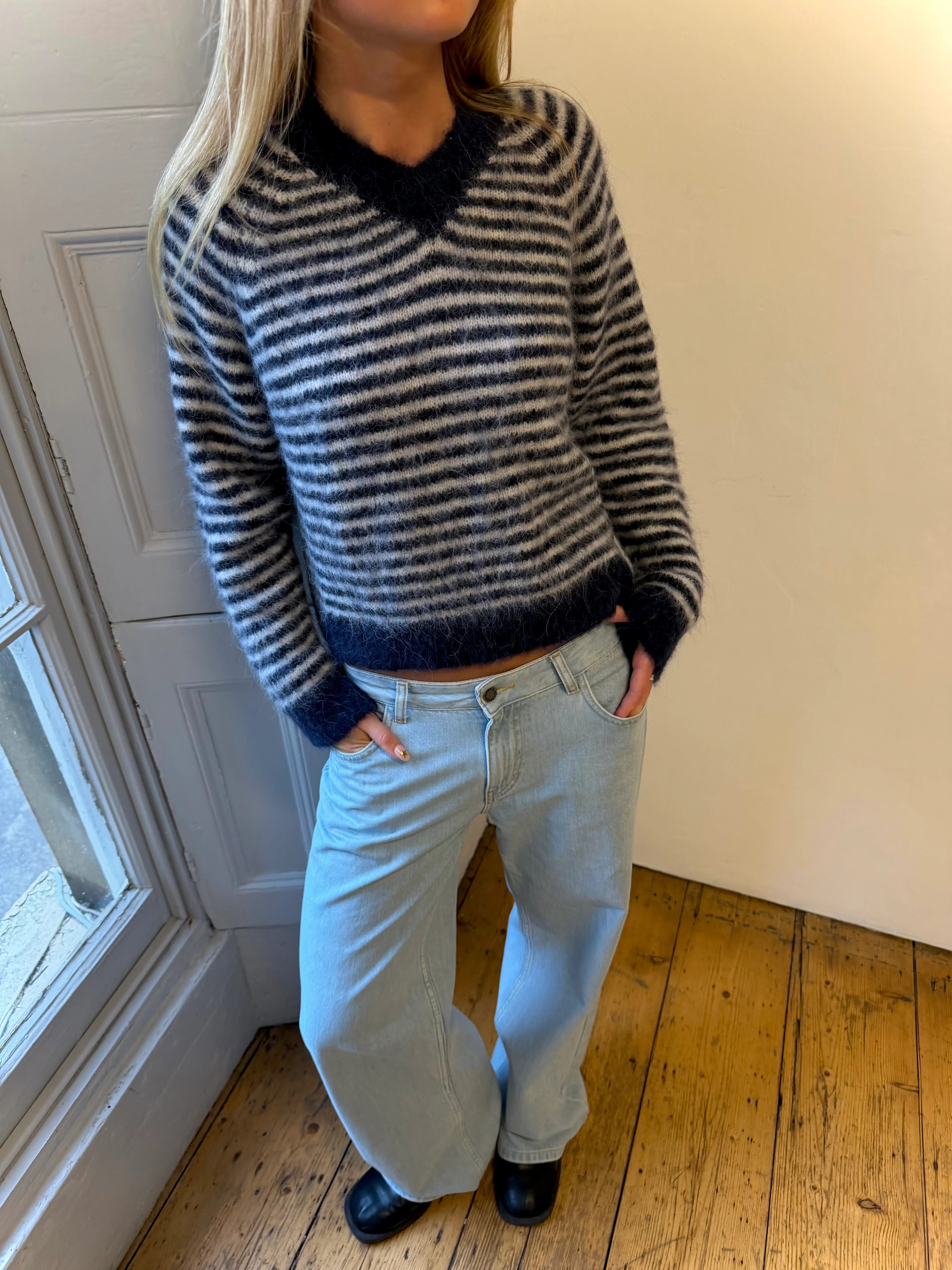 Orla Jumper - Navy Stripe - Image 4