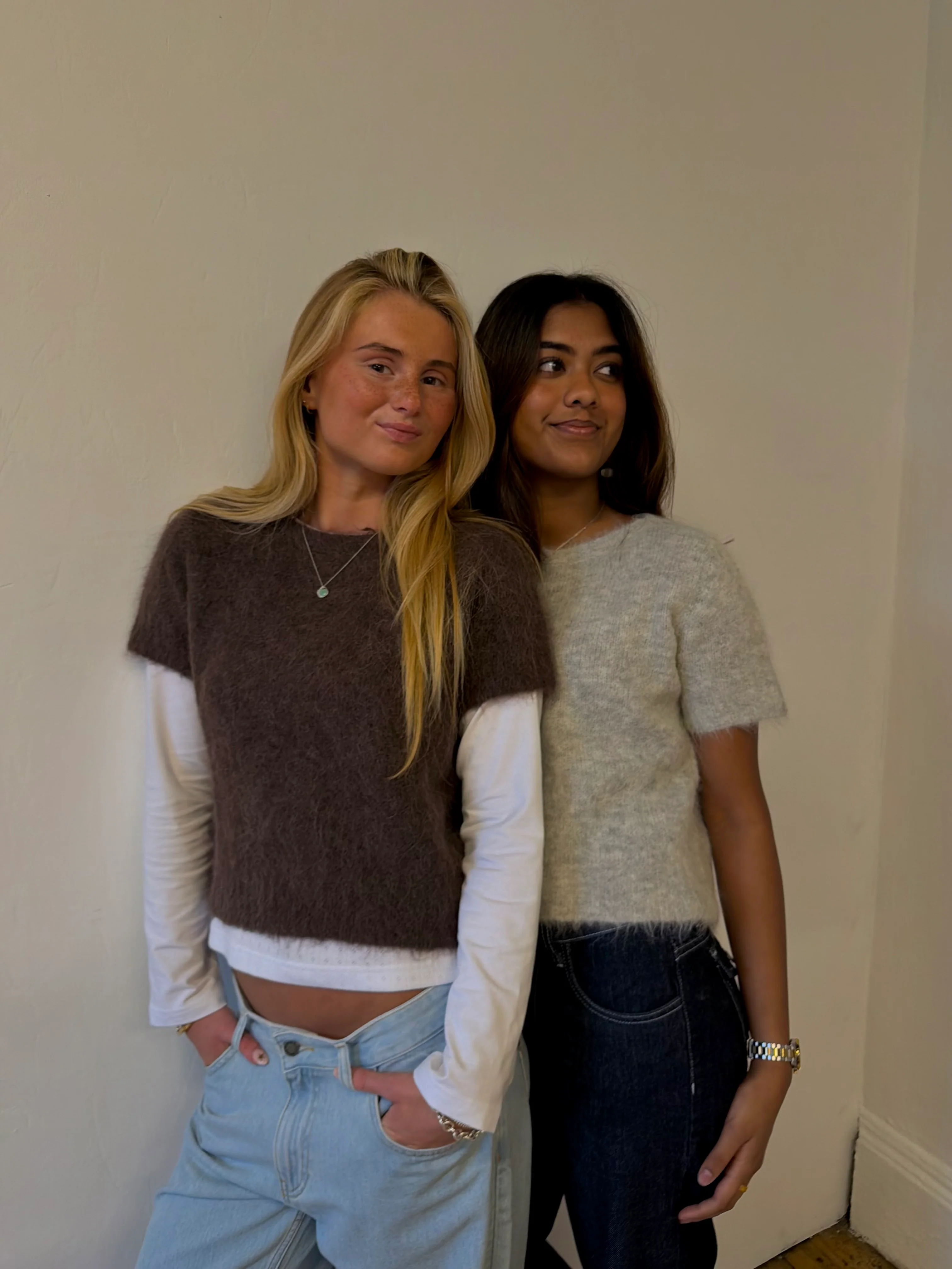 Short Sleeve Knit - Brown - Image 2