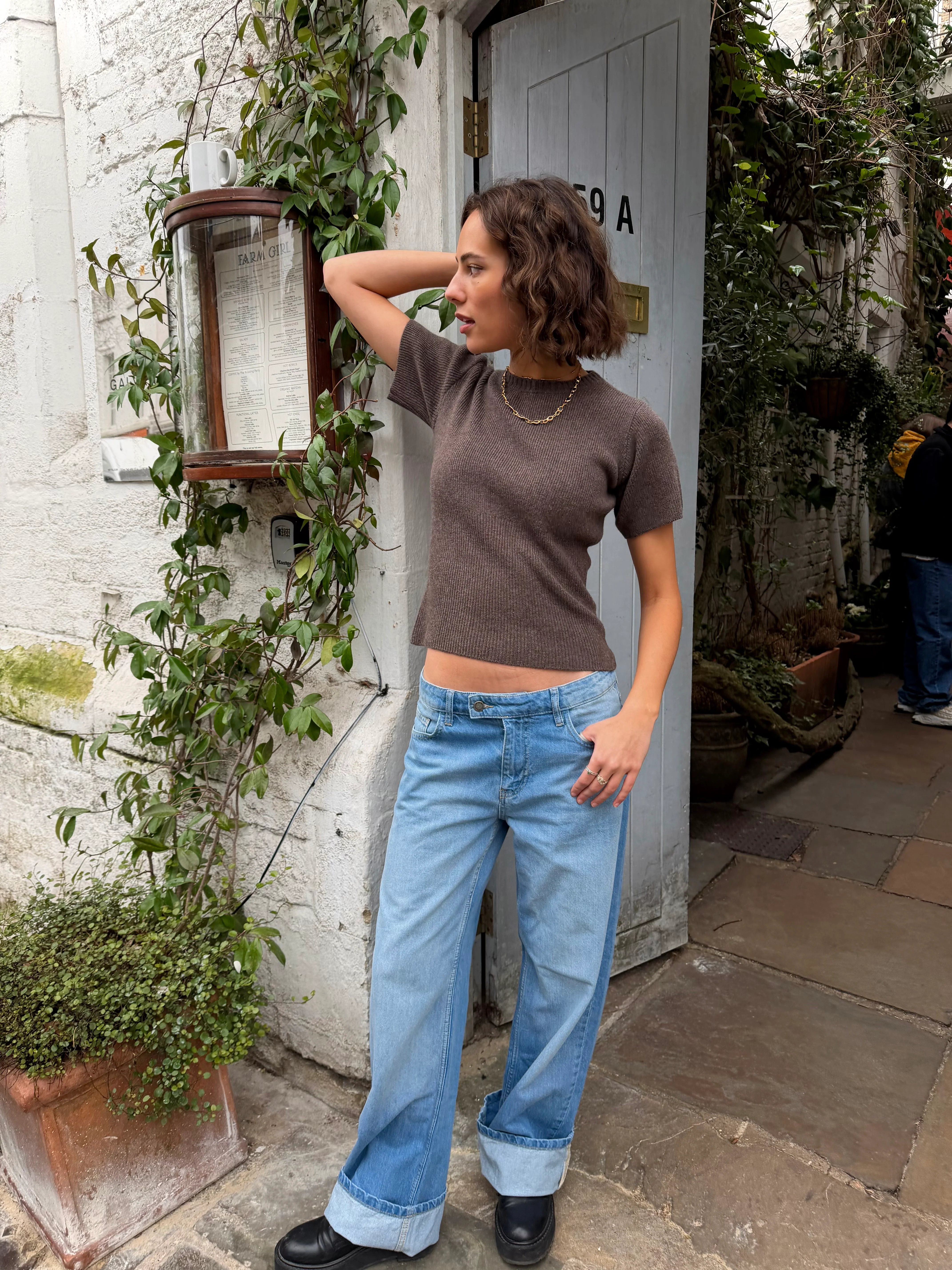 Sofie Knit Top - Brown - Image 3