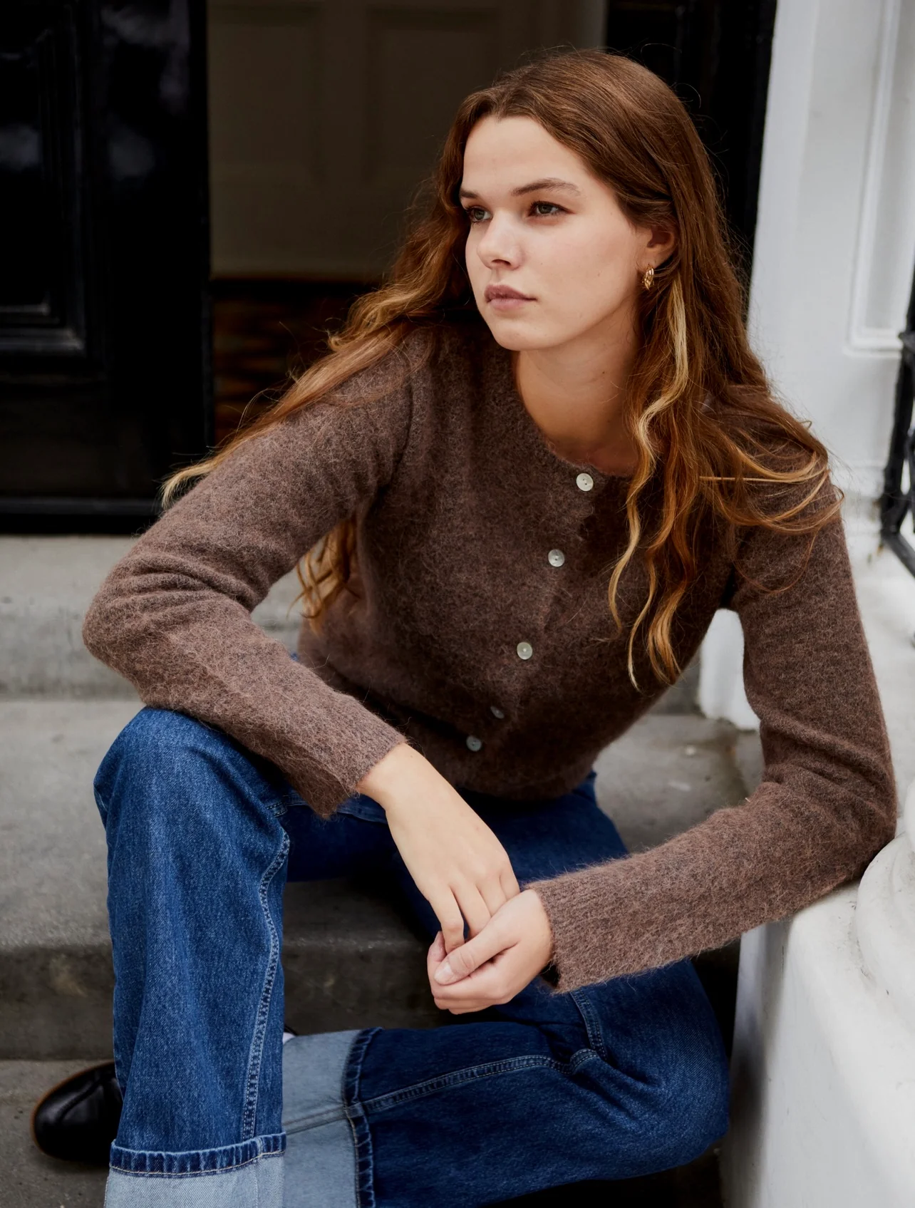 Elsa Cardigan - Brown - Image 10