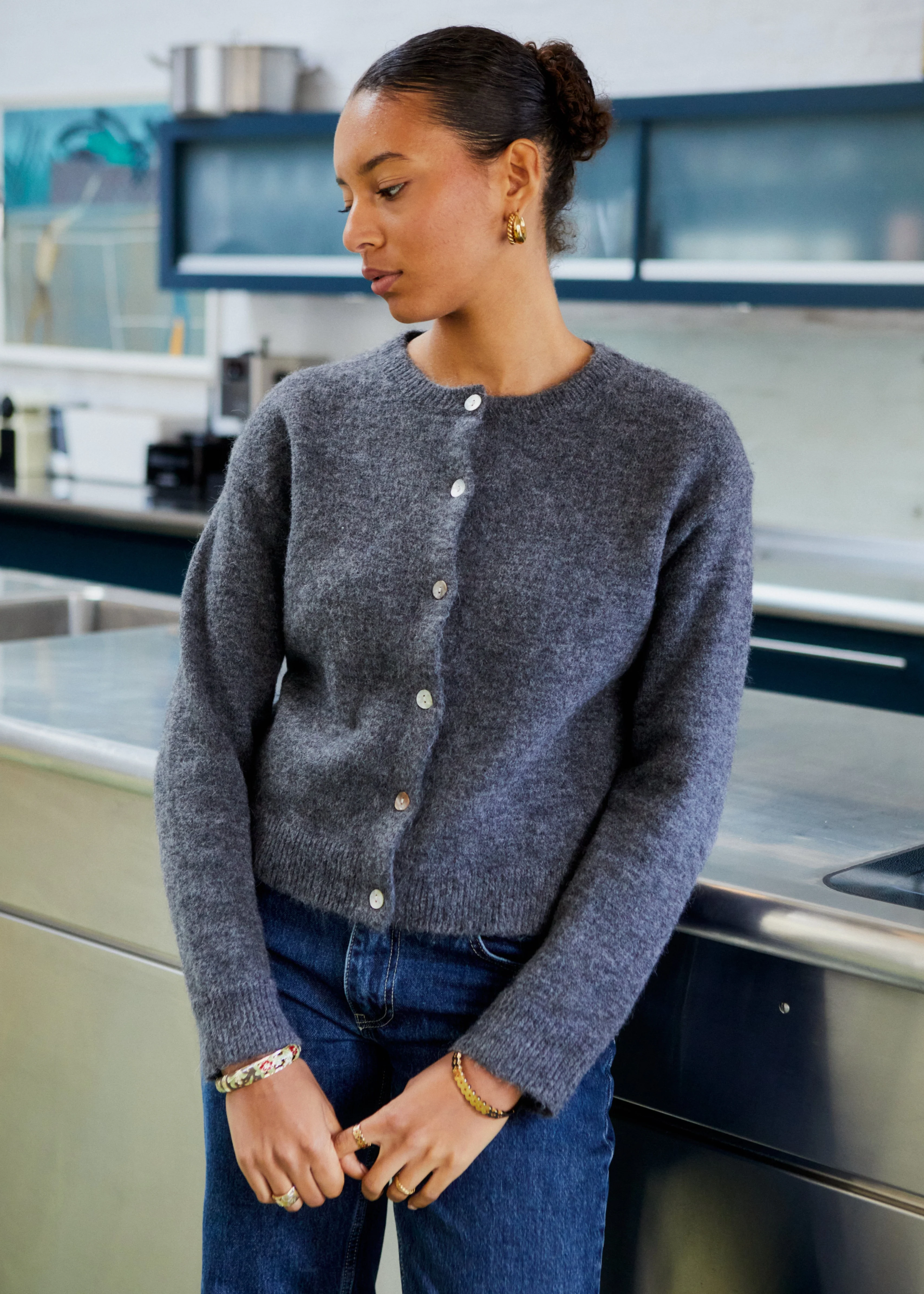 Elsa Cardigan - Dark Grey - Image 4