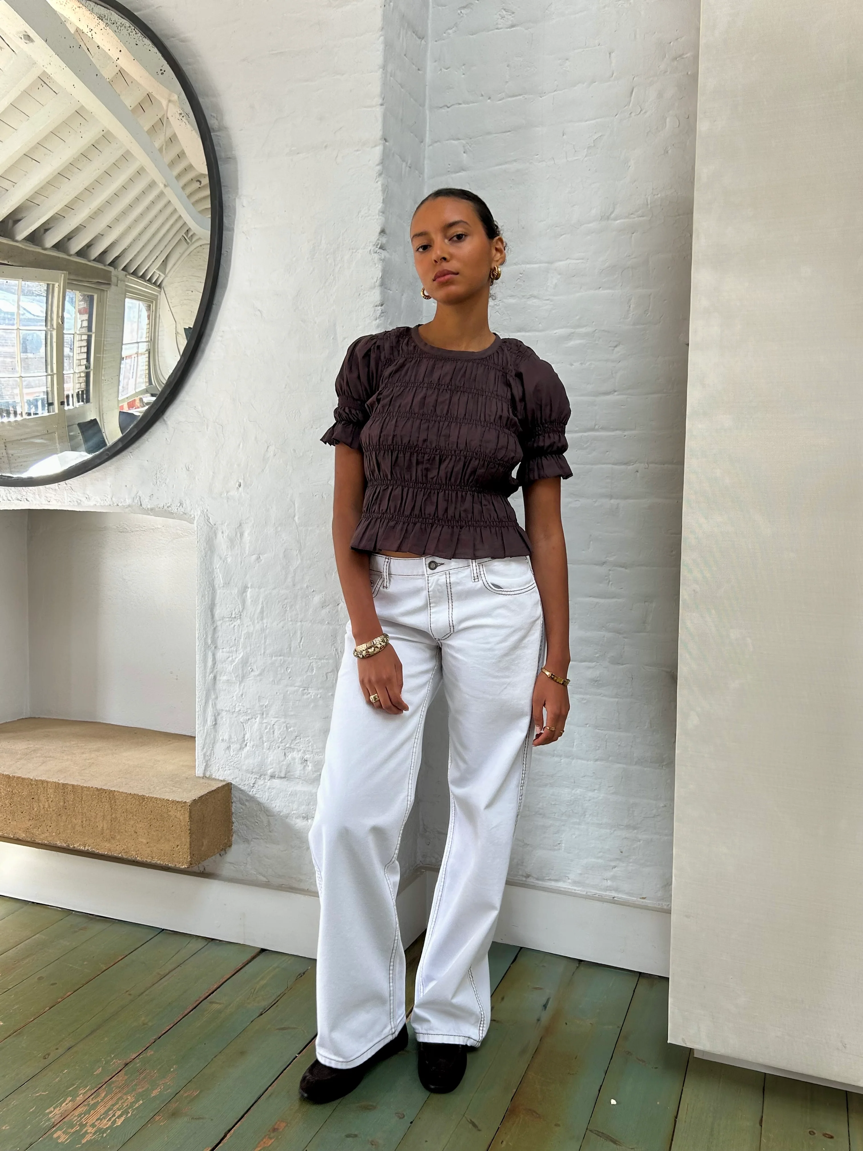 Emmie Blouse - Brown - Image 2