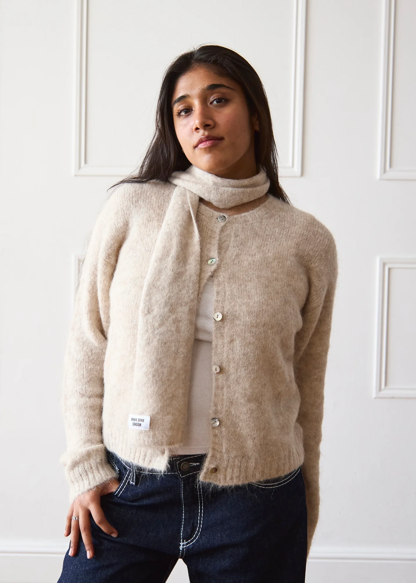 Evie Cardigan - Beige - Image 6