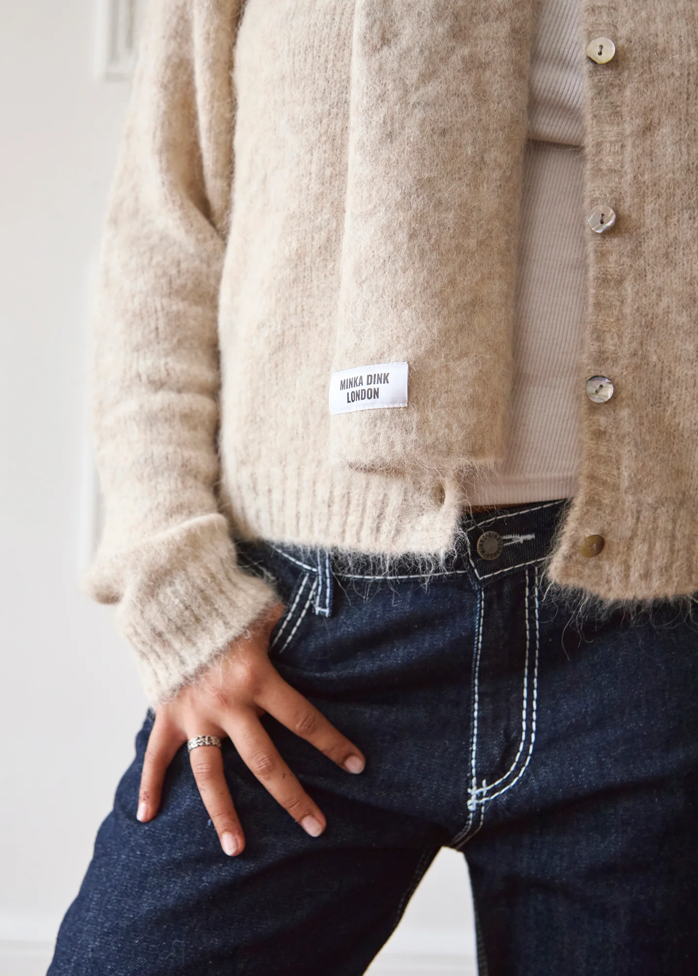 Evie Cardigan - Beige - Image 8