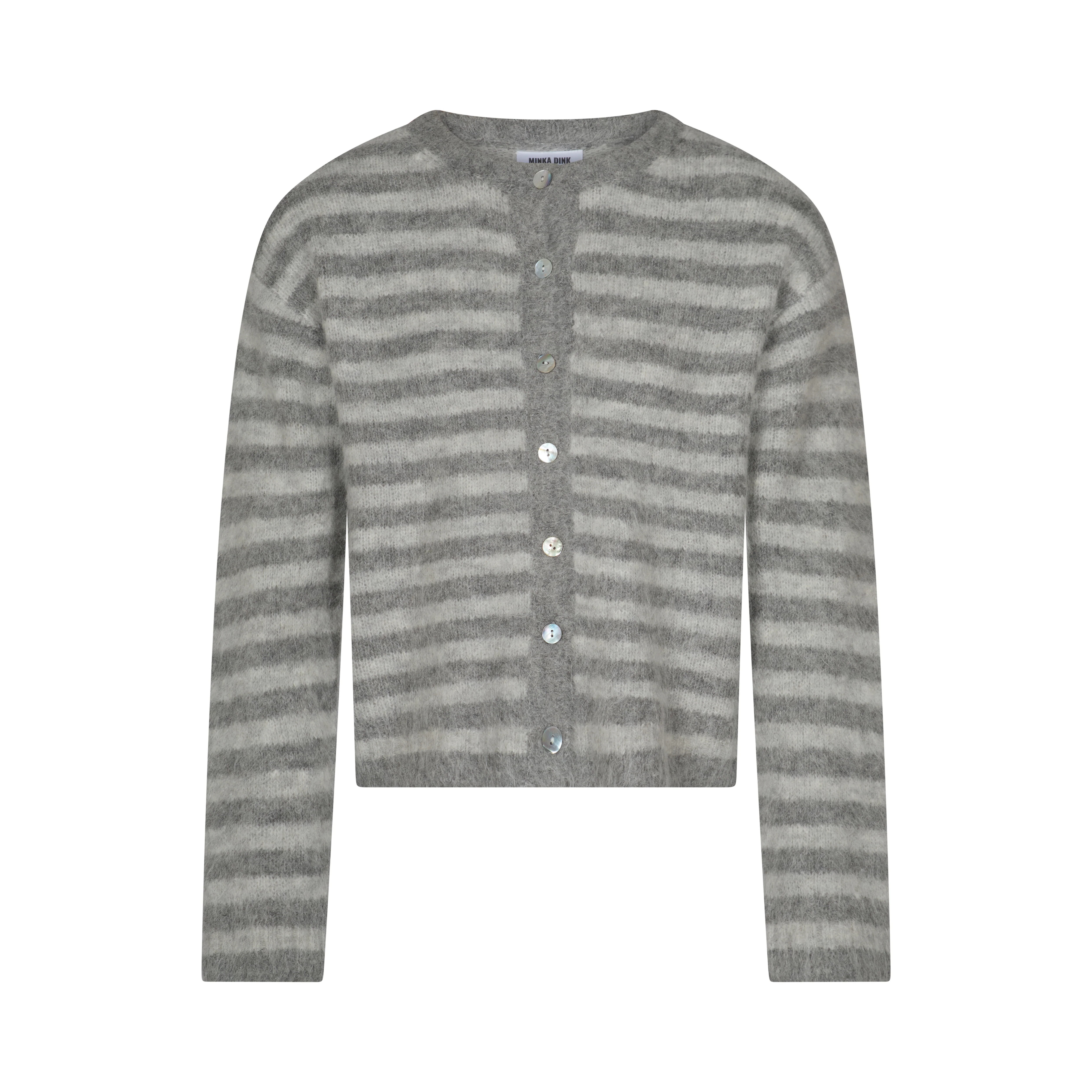 Evie Cardigan - Grey Stripe - Image 11