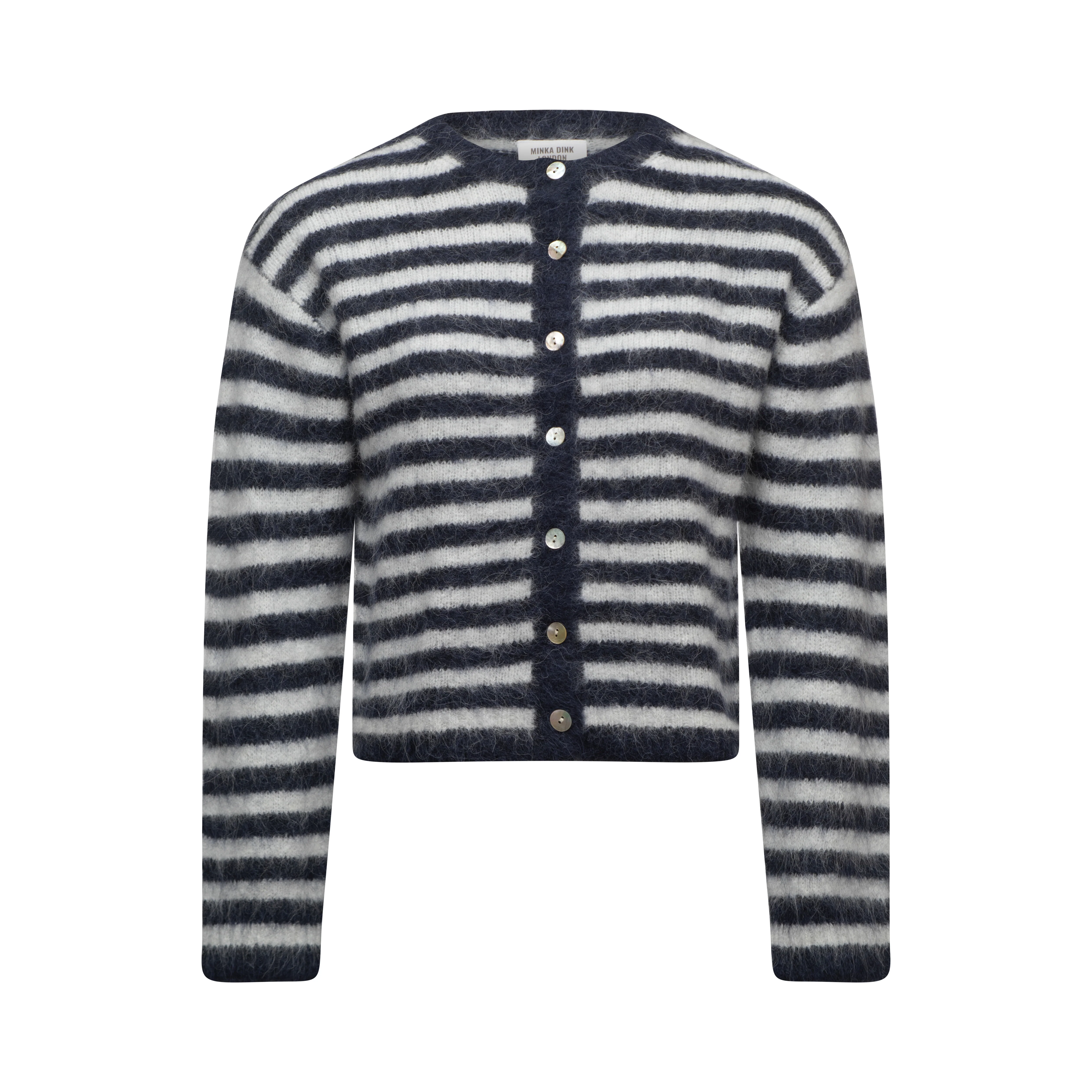 Evie Cardigan - Navy Stripe - Image 9