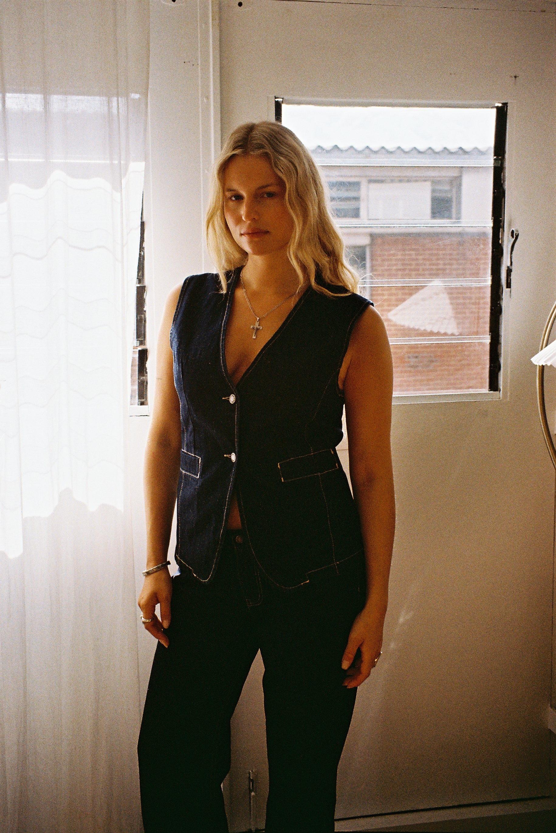 Hani Waistcoat - Dark Wash - Image 12