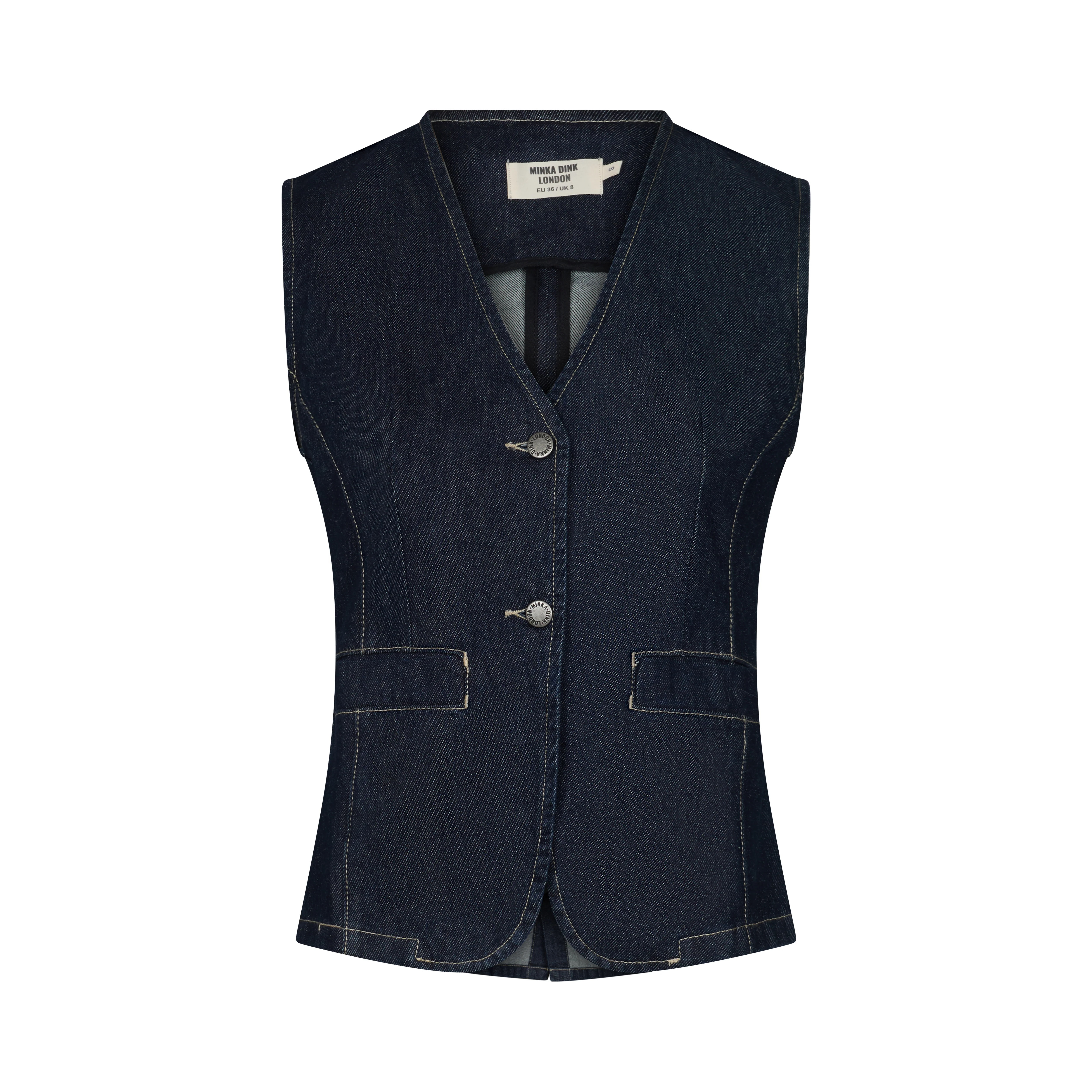 Hani Waistcoat - Dark Wash - Image 13