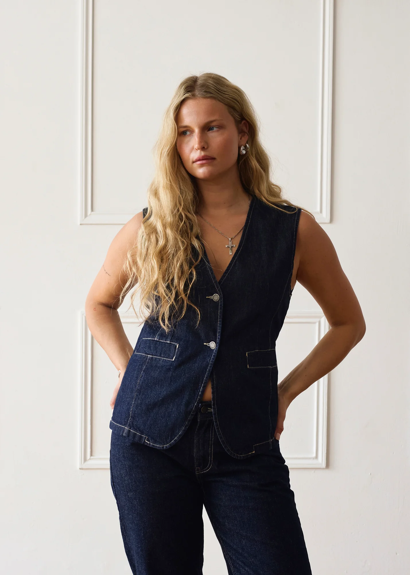 Hani Waistcoat - Dark Wash - Image 8