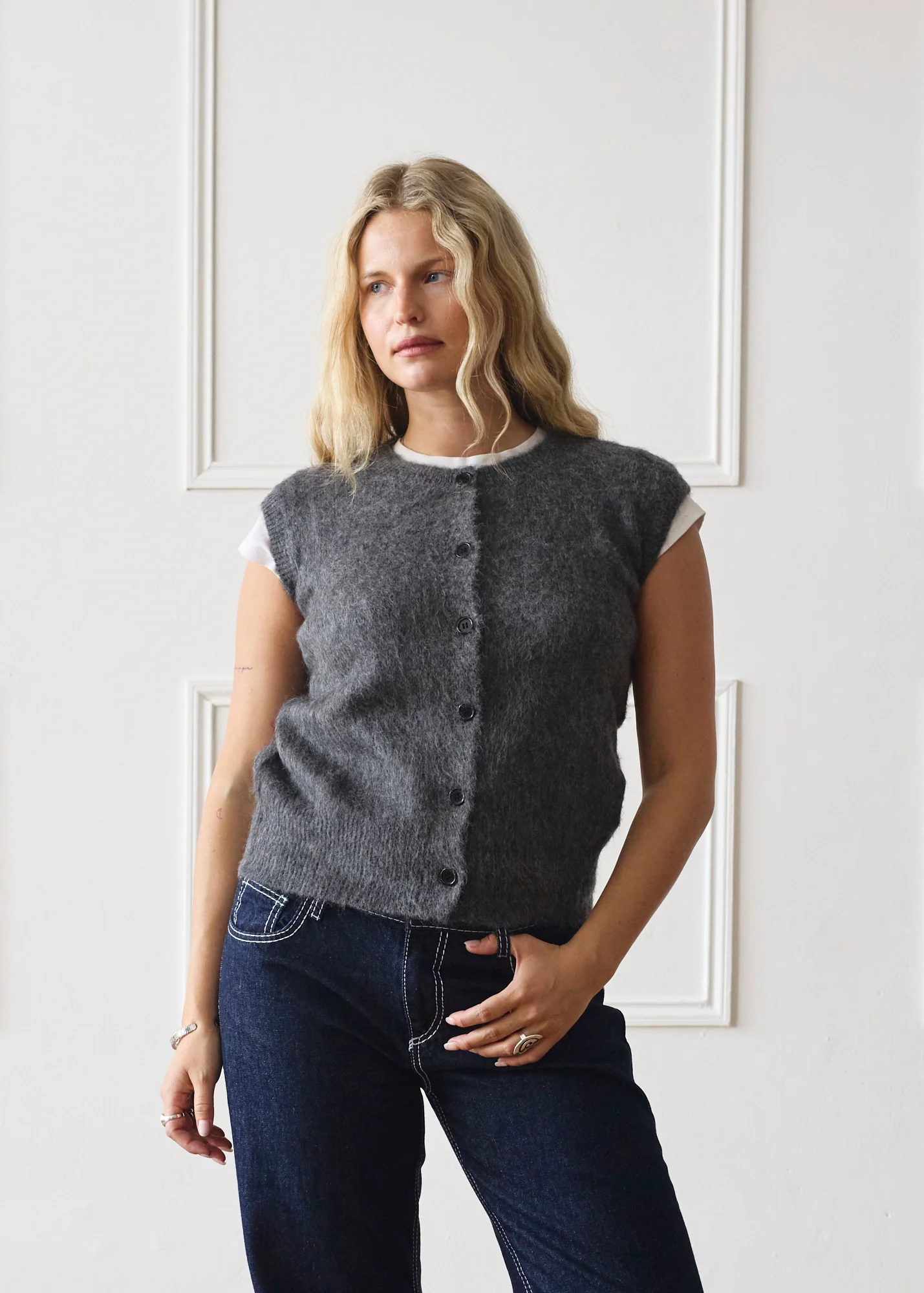 Knit Vest - Dark Grey