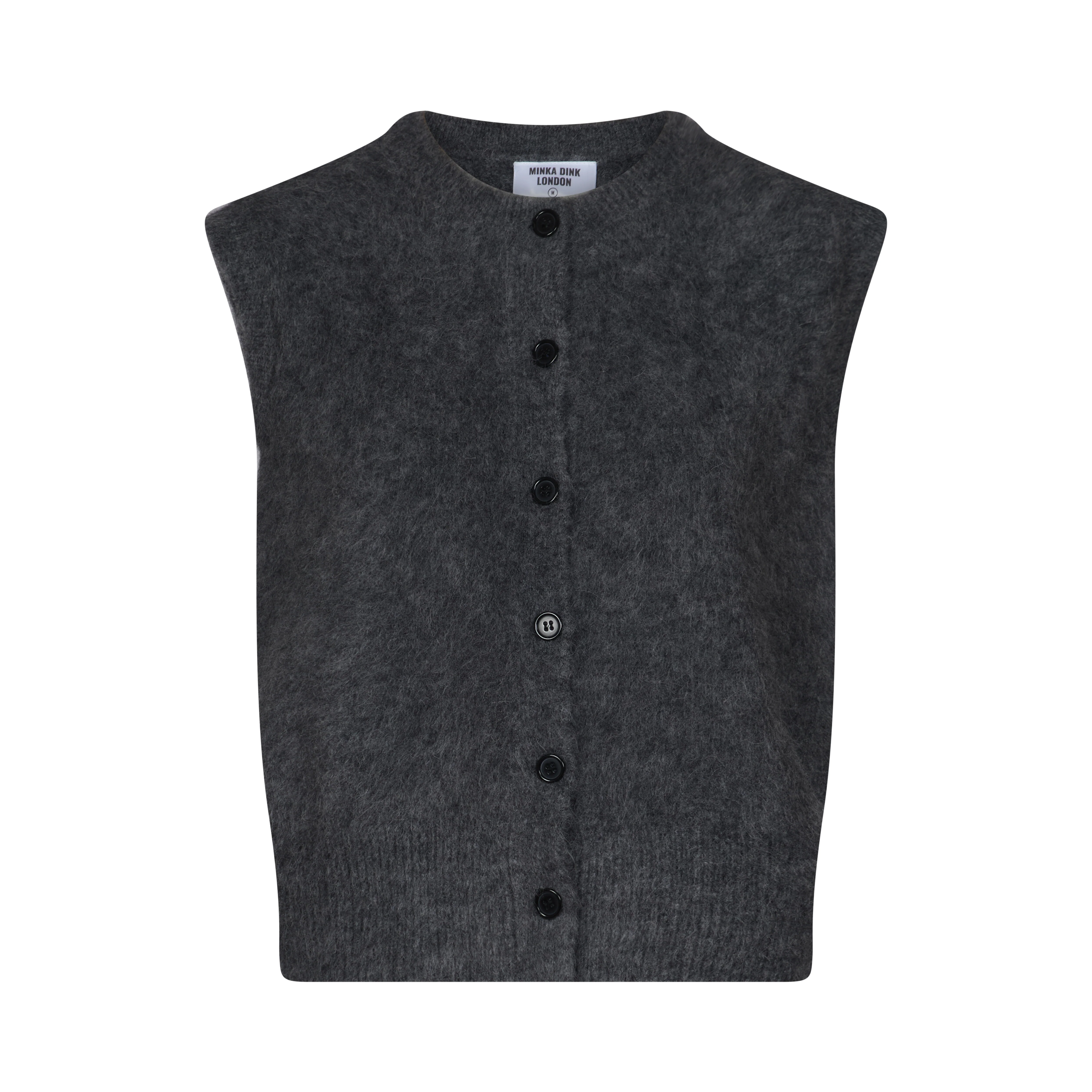 Knit Vest - Dark Grey - Image 6