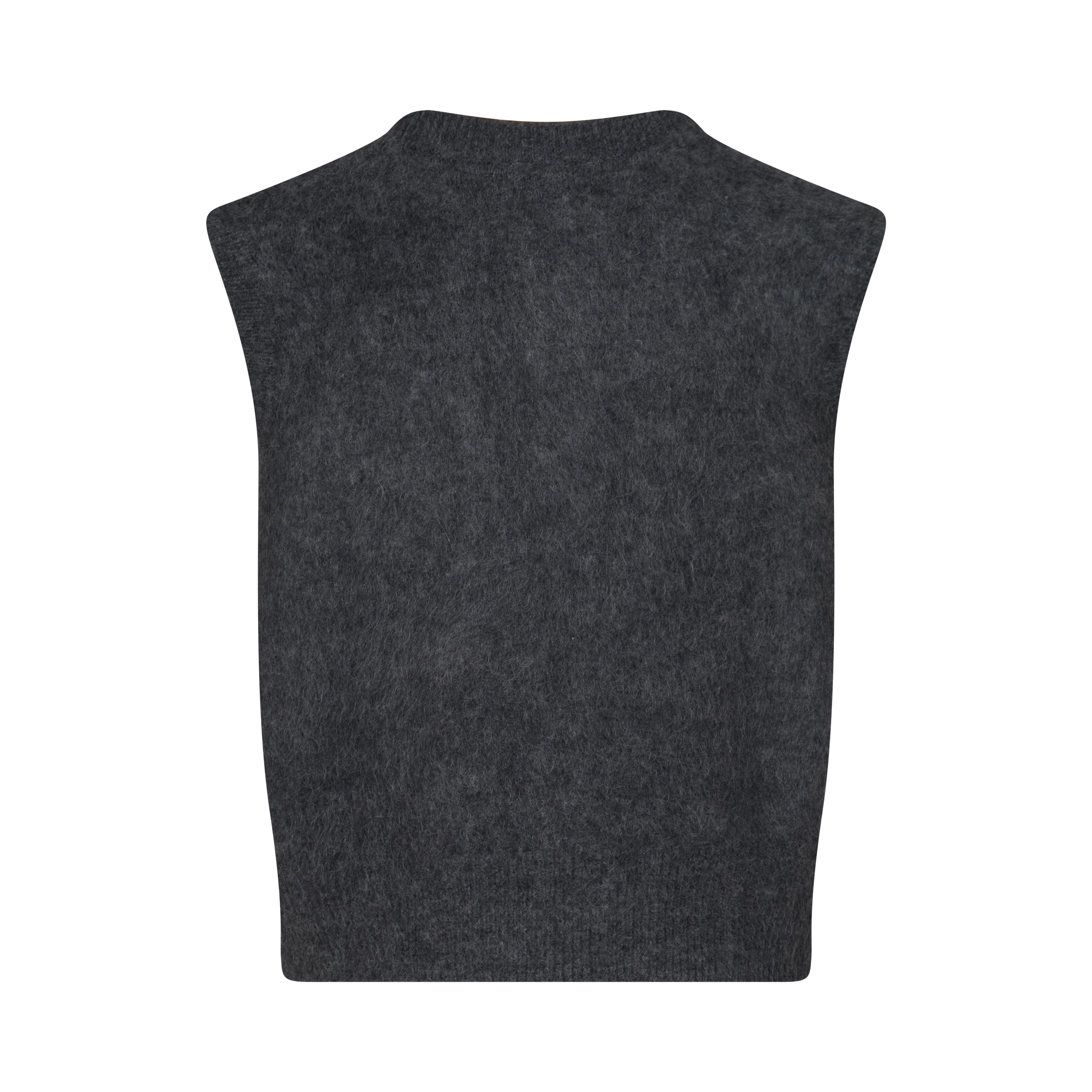 Knit Vest - Dark Grey - Image 7