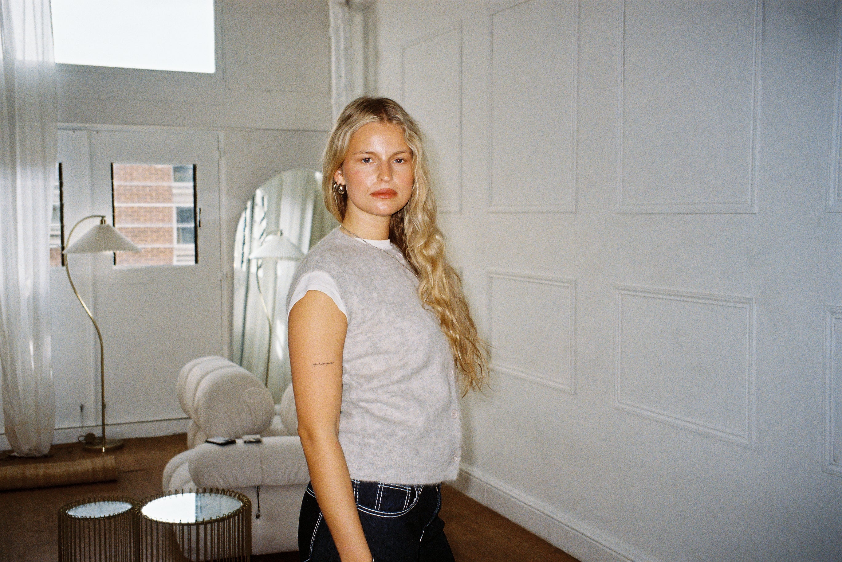 Knit Vest - Light Grey - Image 8