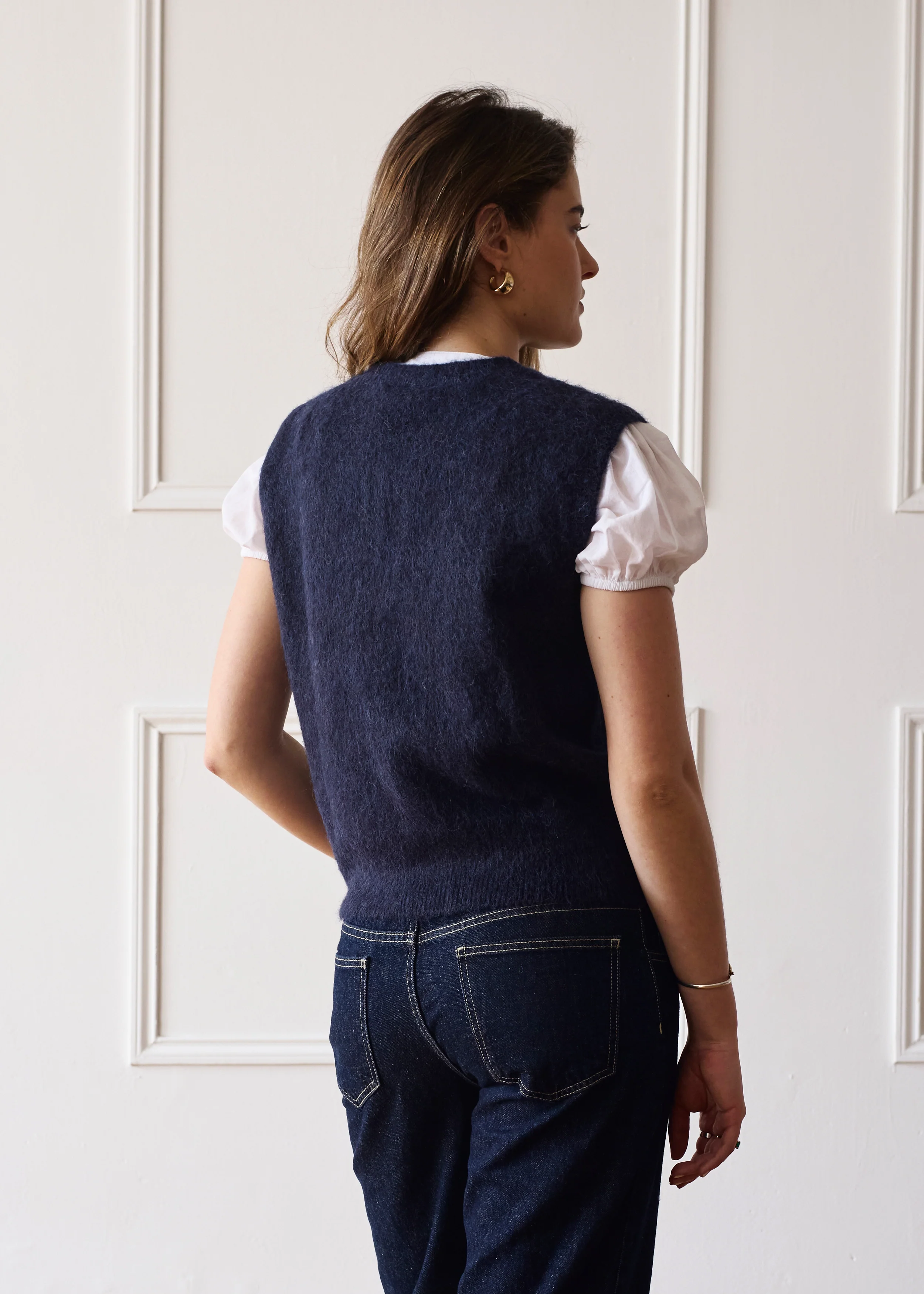 Knit Vest - Navy - Image 6