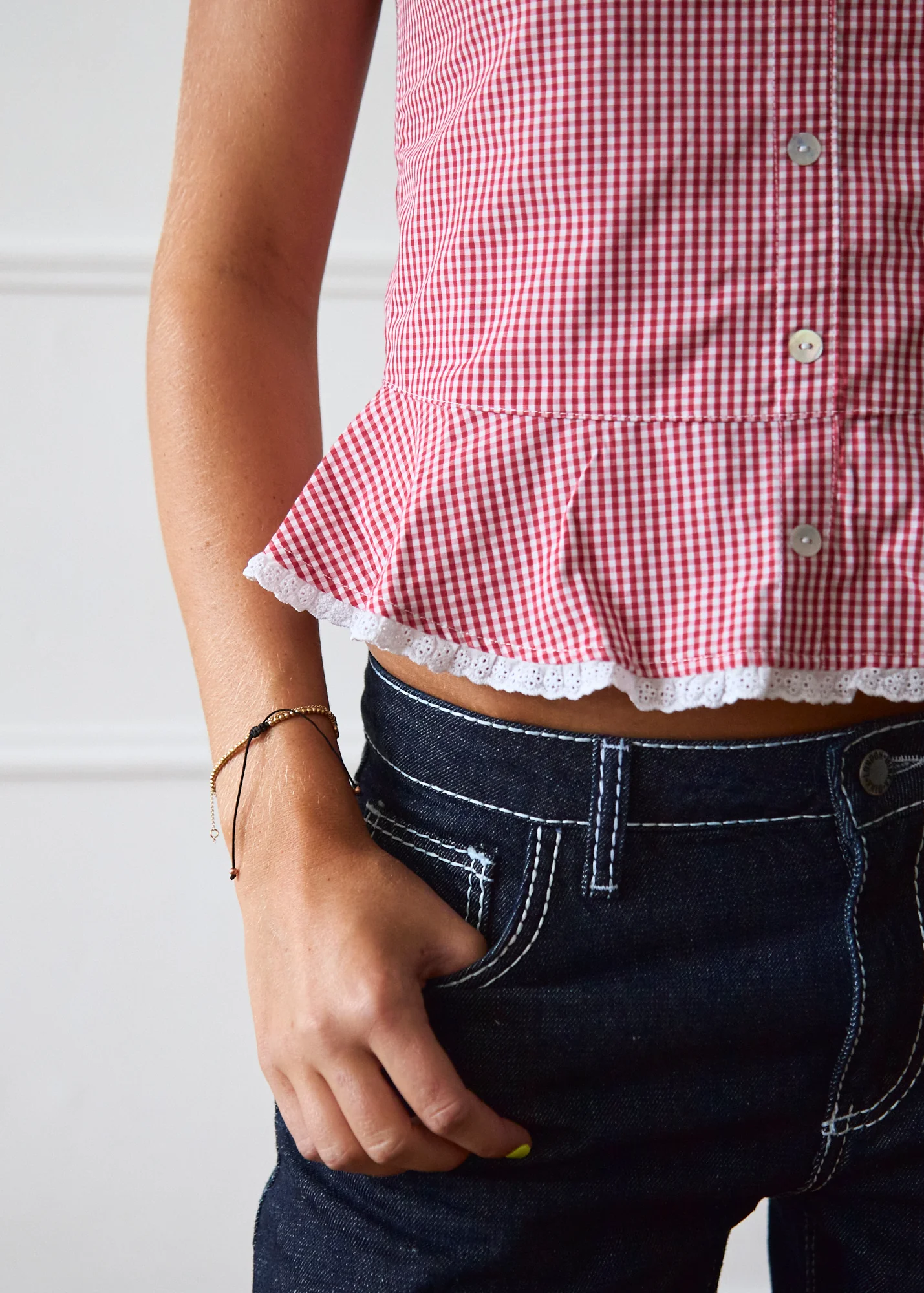 Lola Top - Red Gingham - Image 8