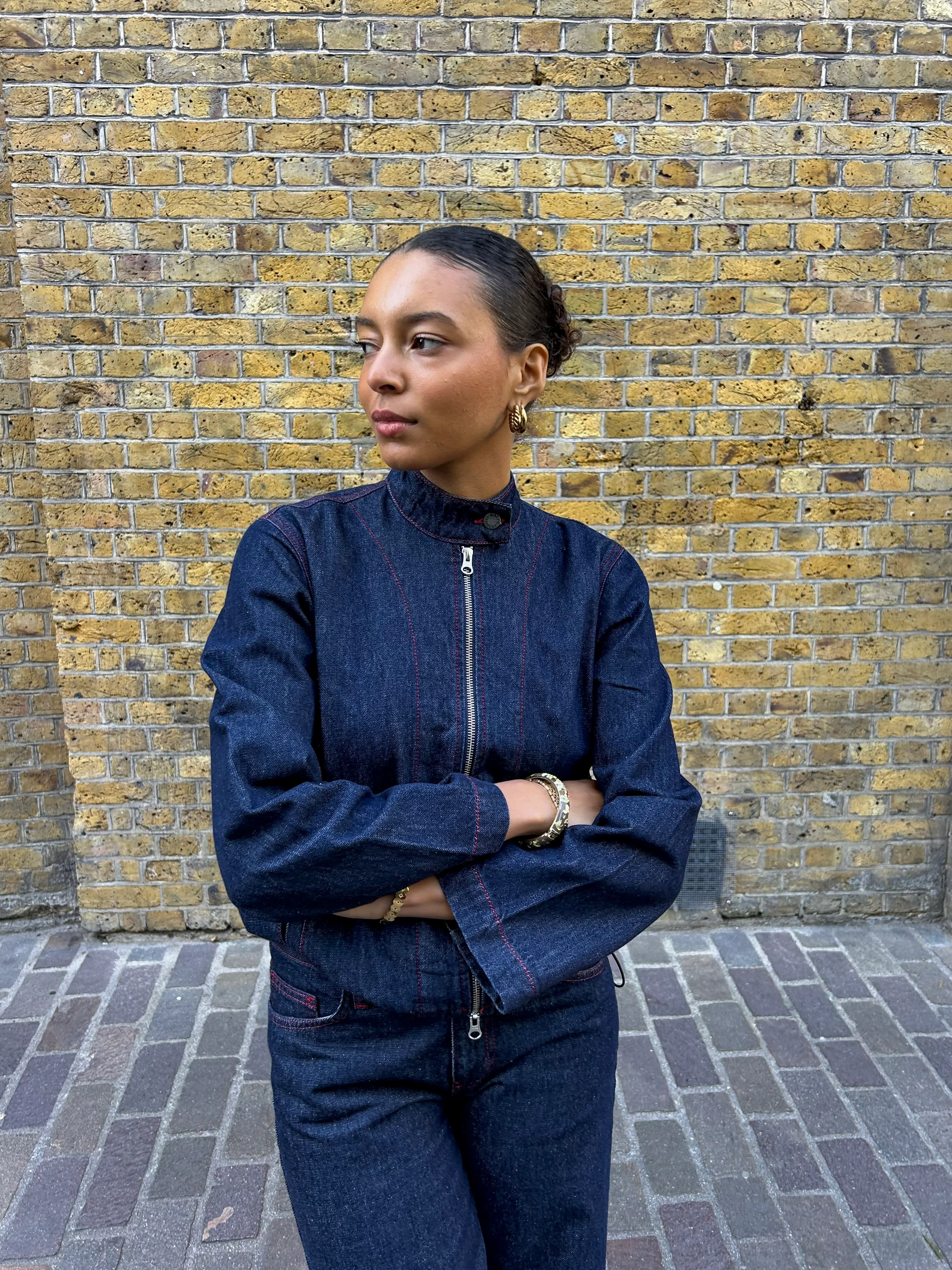 Nina Jacket - Indigo & Red - Image 7