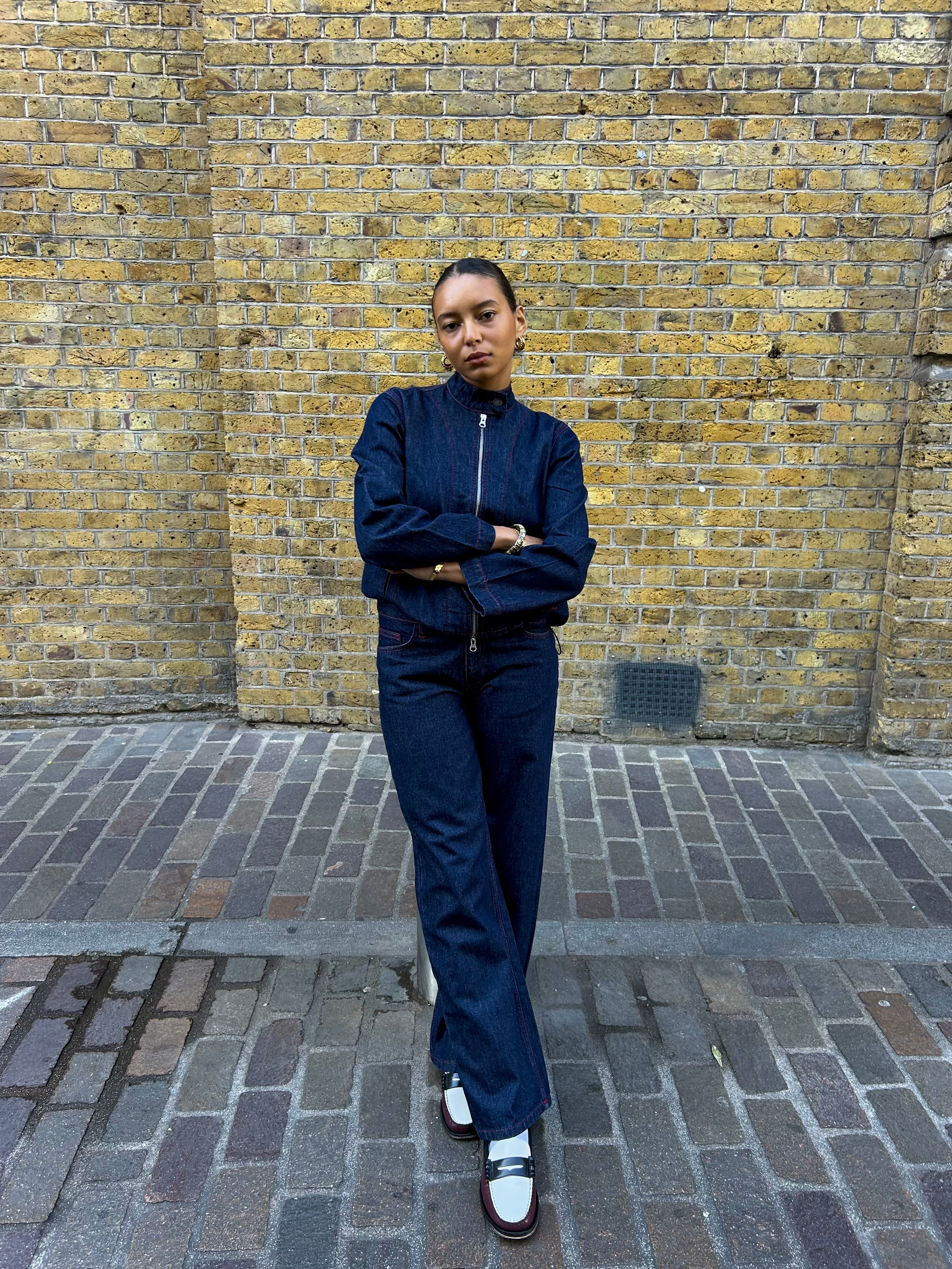 Nina Jacket - Indigo & Red - Image 9