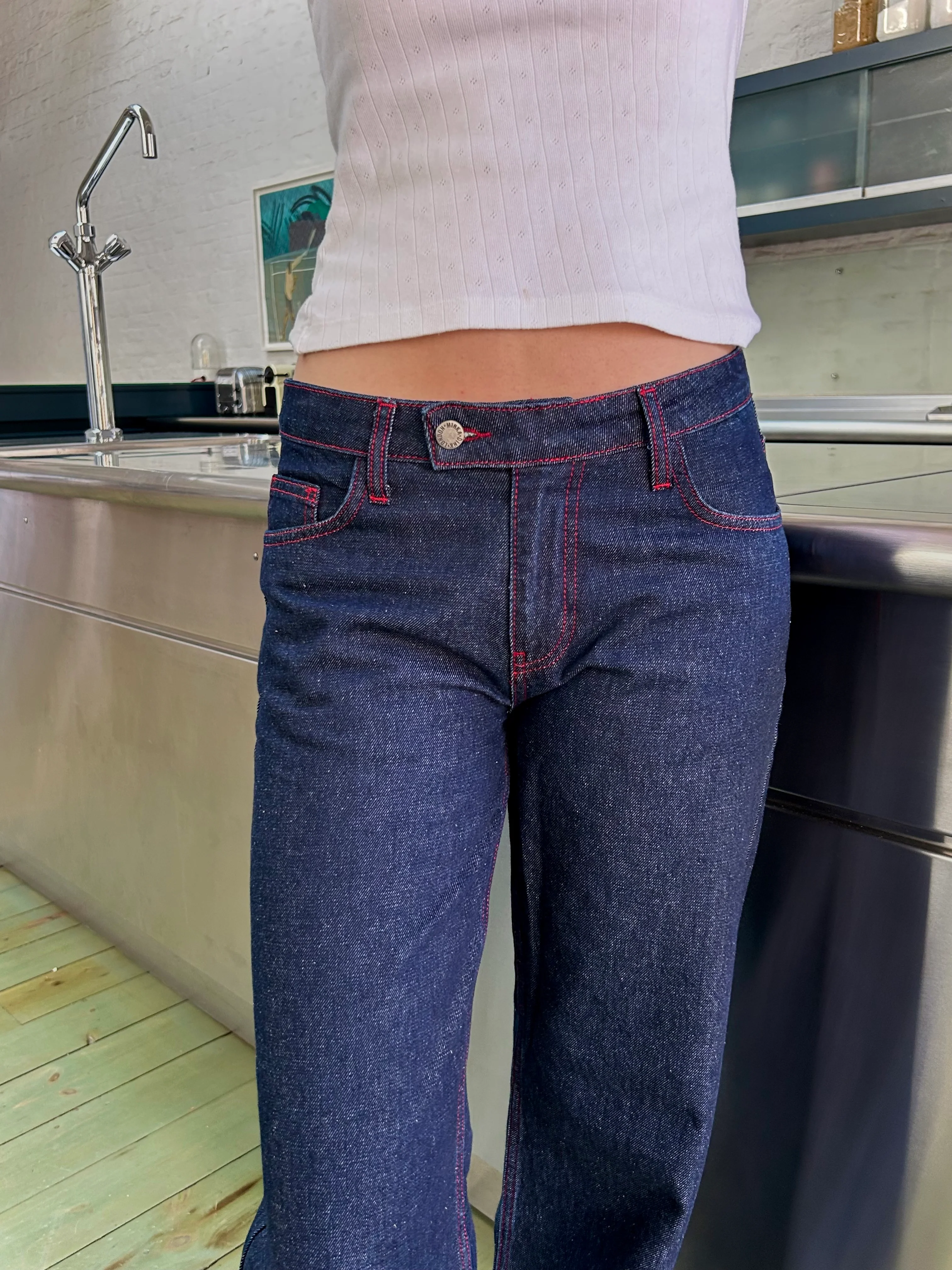Nina Jeans - Indigo & Red - Image 3