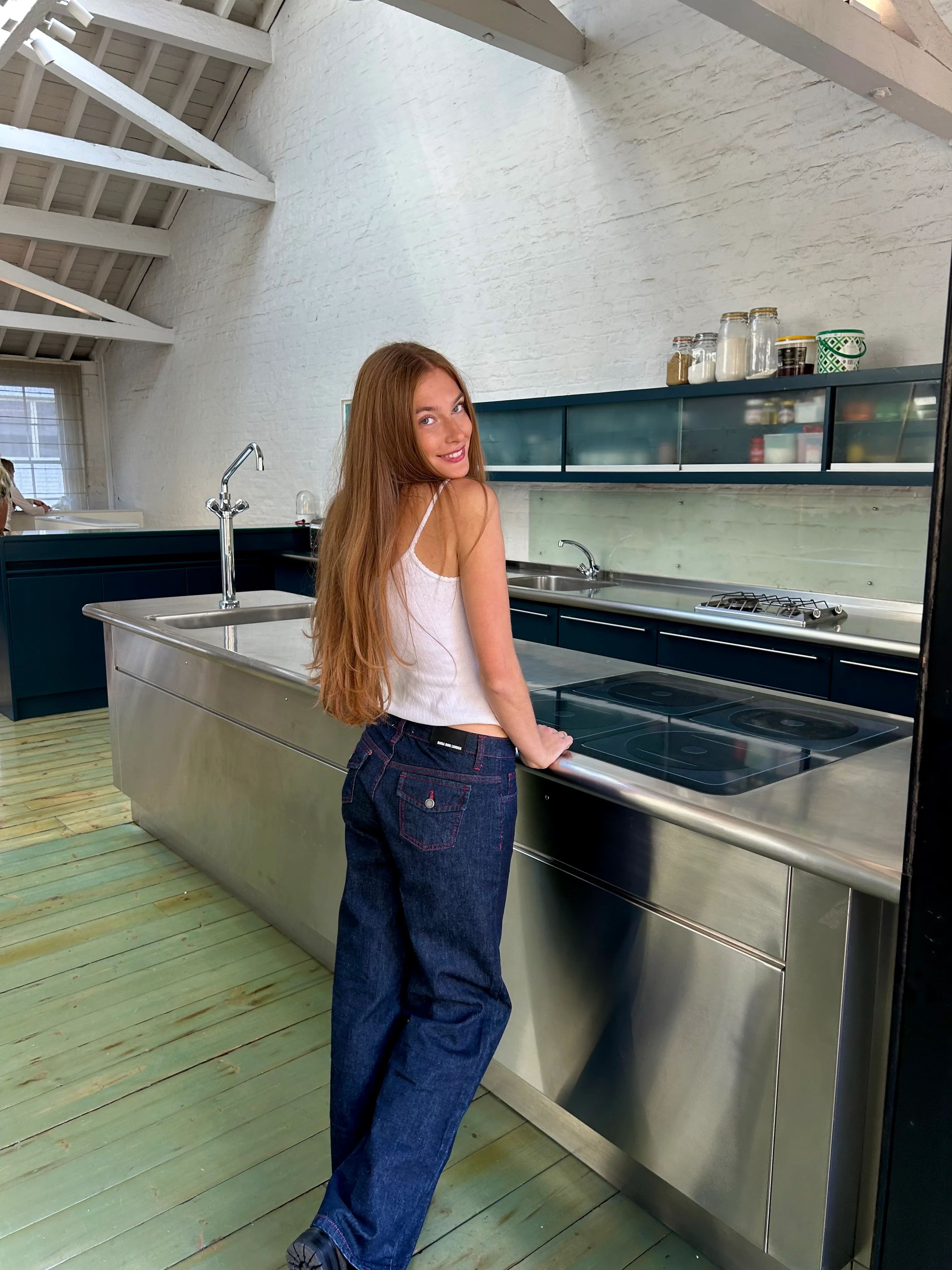 Nina Jeans - Indigo & Red - Image 4