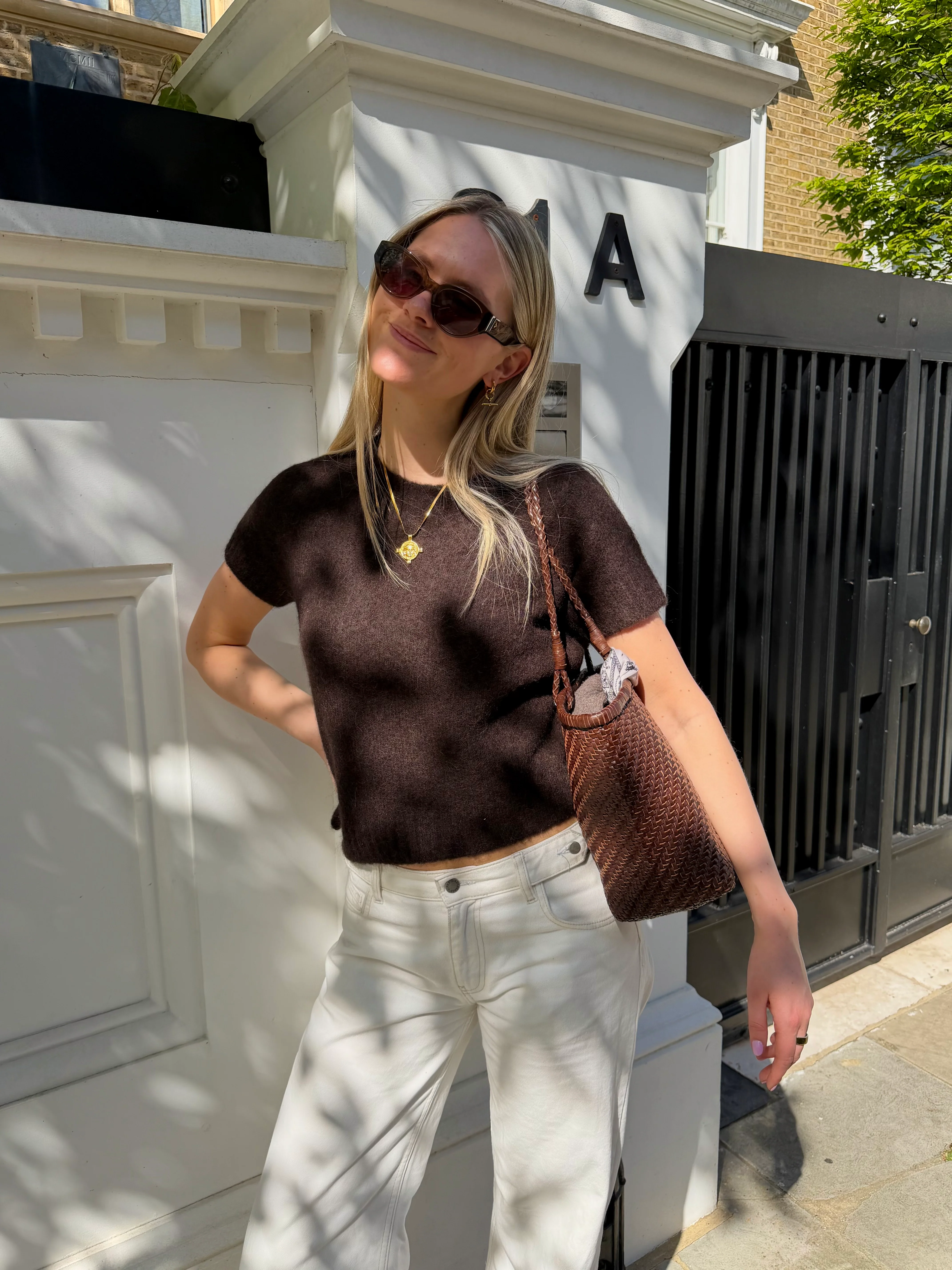 The Short Sleeve Knit - Chocolate - Image 4